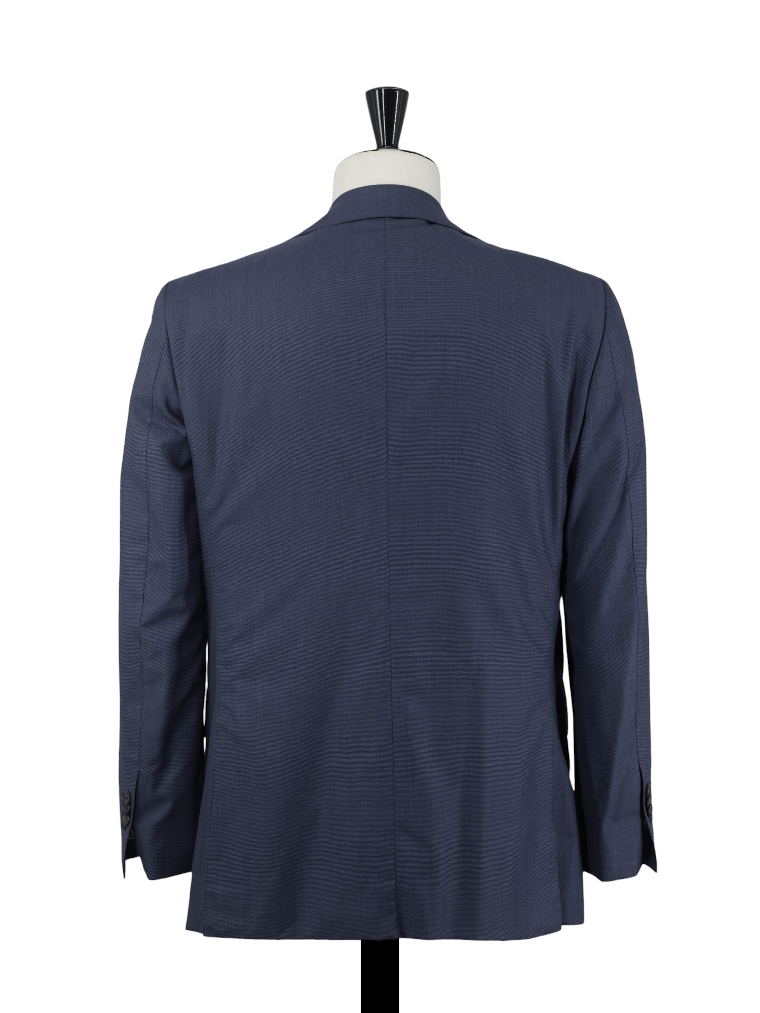 Orazio Luciano Steel Blue Fine-Wool Pinpoint Suit Jacket