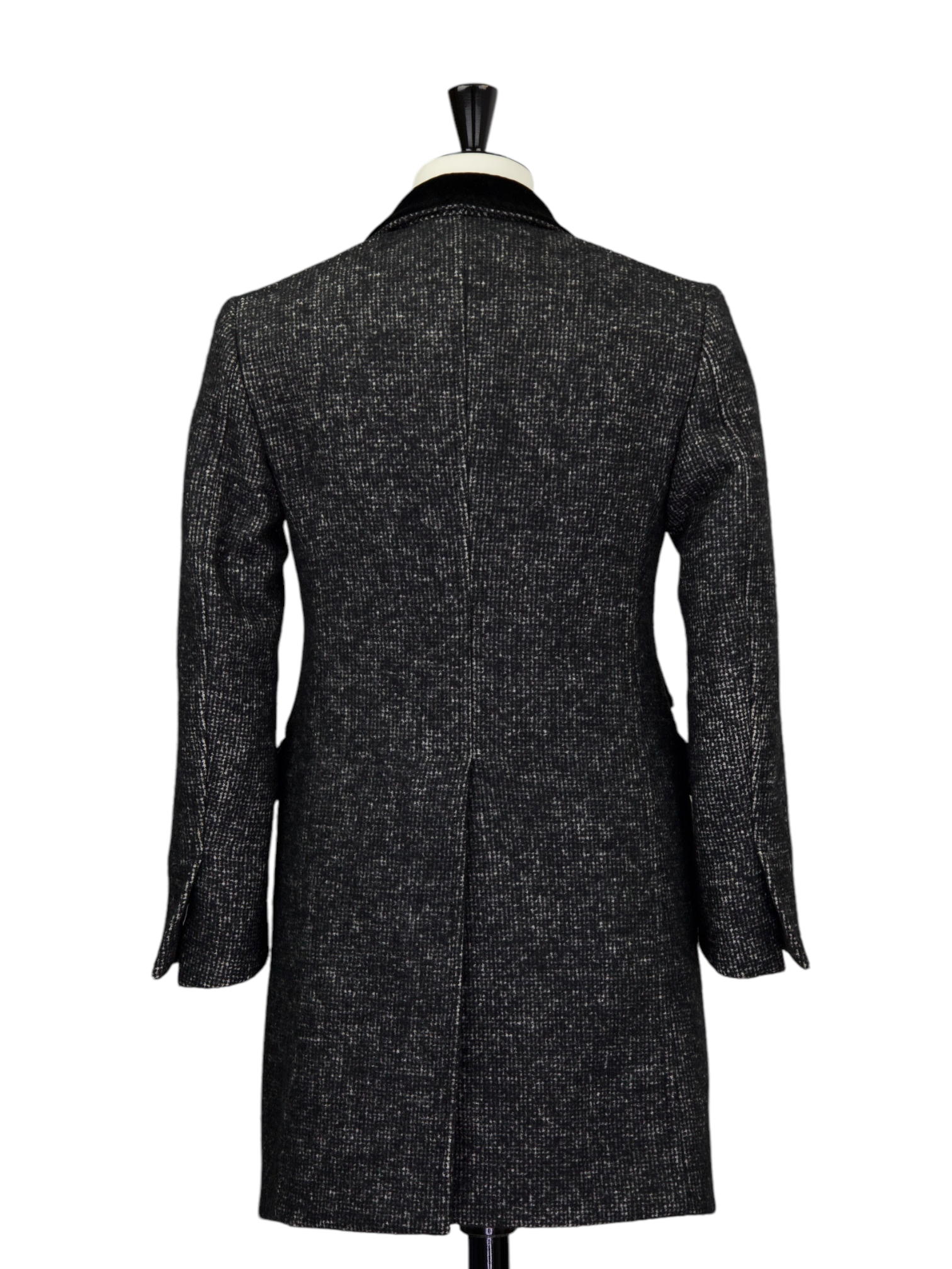 Tom Ford Grey Wool & Alpaca Micro-Structure Covert Coat