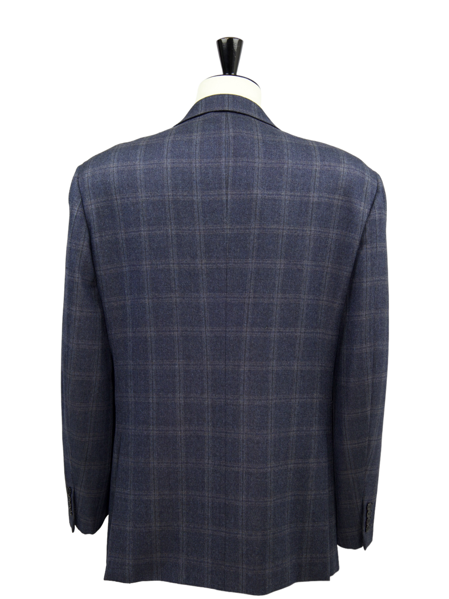 Brioni Blue Windowpane Parlamento Jacket