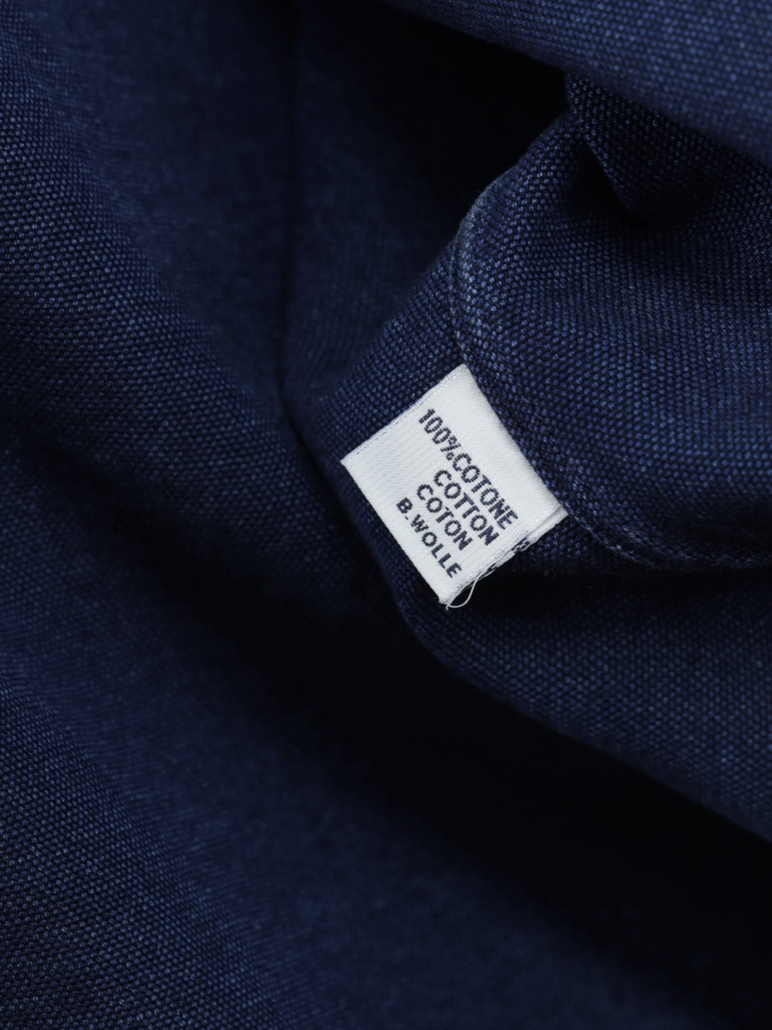 Avino Indigo Blue Pure Cotton-Denim Pinpoint Shirt