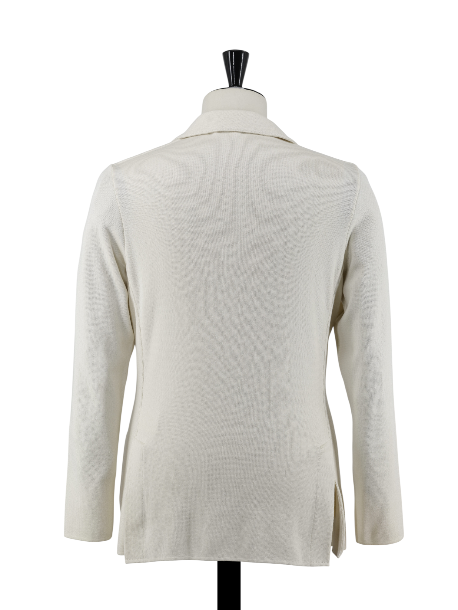 Lardini Offwhite Jersey-Knitted Cotton Sweater Jacket