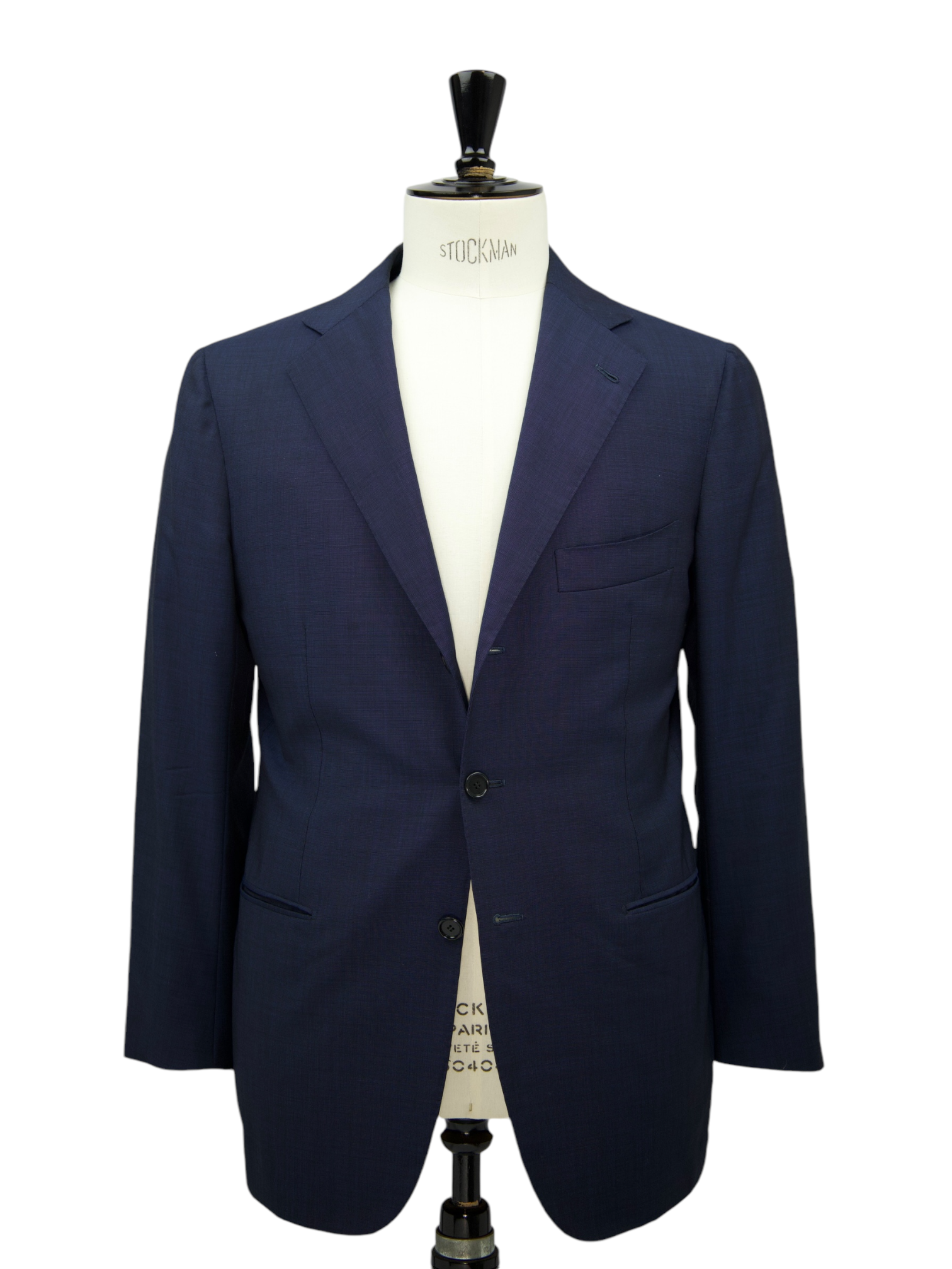 Cesare Attolini Blue Wool & Mohair Pinpoint Suit