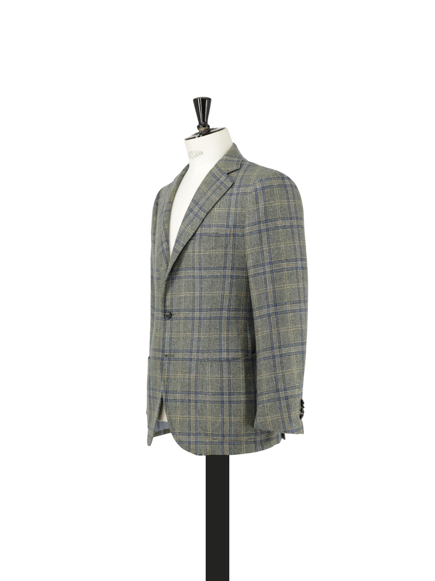 Cesare Attolini Sage Green Cashmere & Silk Donegal Overcheck Jacket