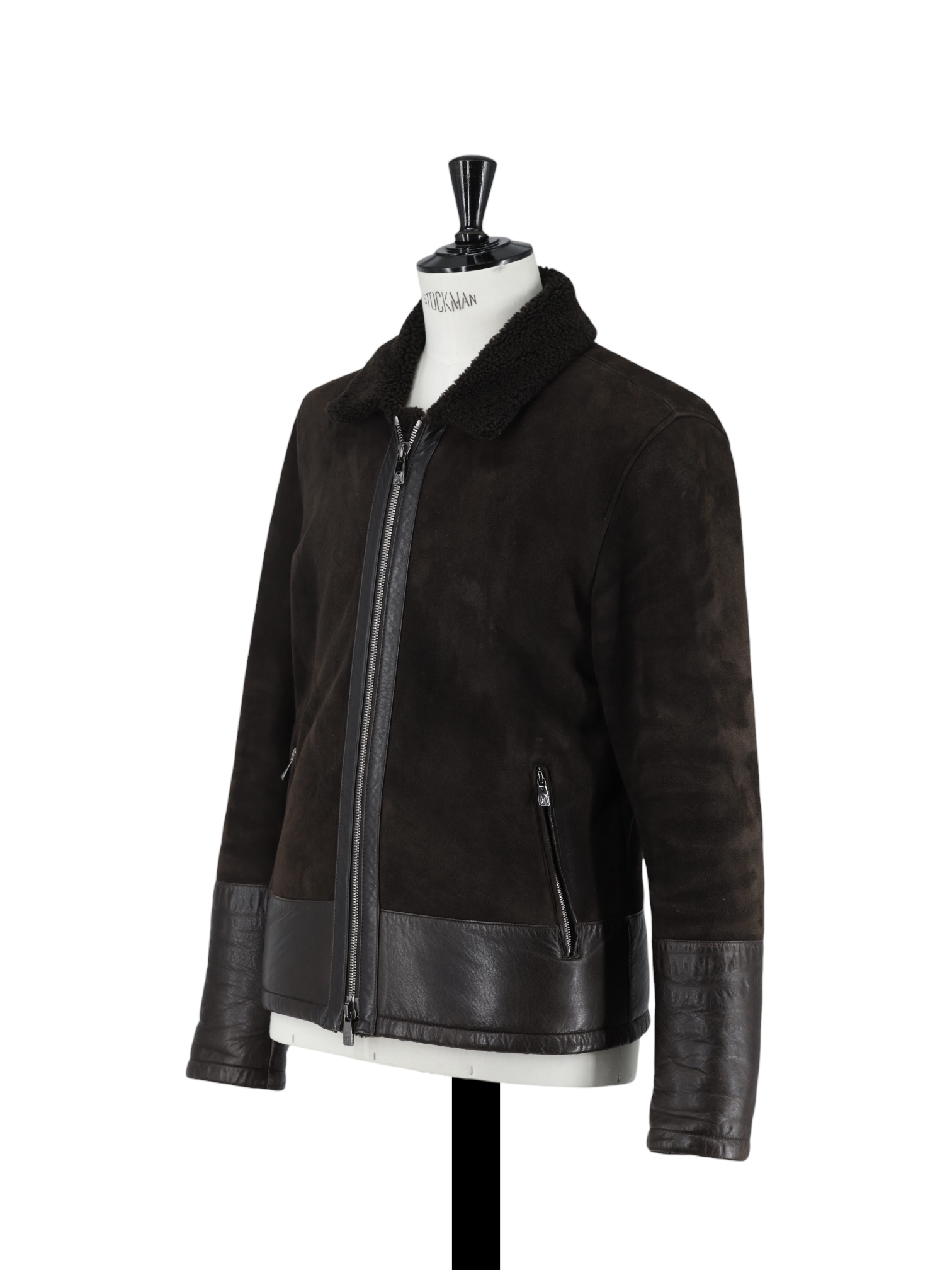 Corneliani Dark Brown Lambskin-Suède Lammy Blouson Jacket