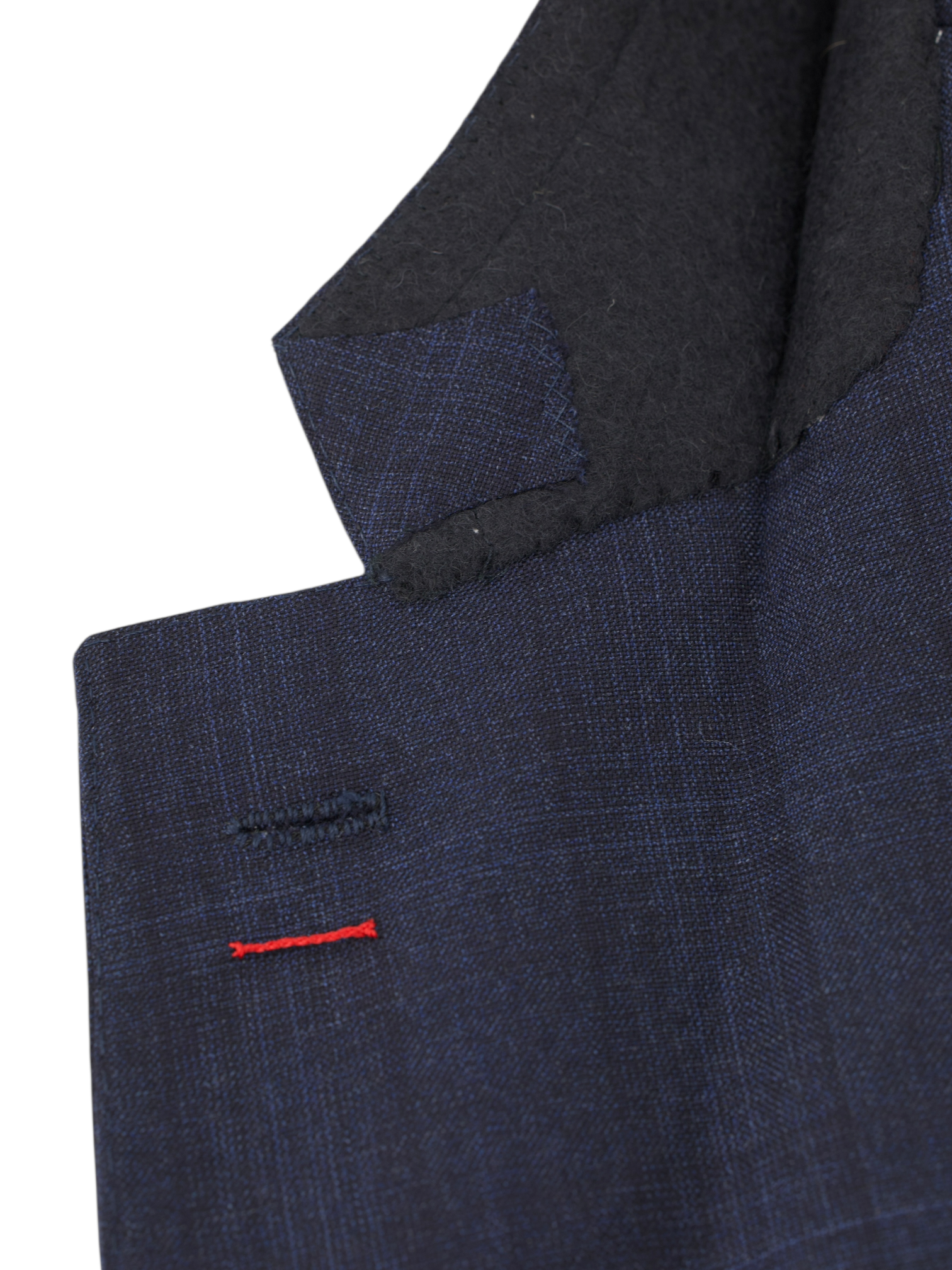 Isaia Dark Blue Fine-Wool Shadow Check “Amalfi” Suit