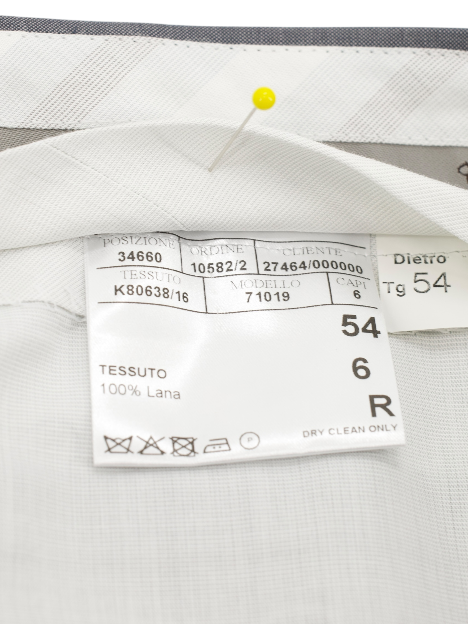 Canali Grey Travel Wool Pinpoint Trousers