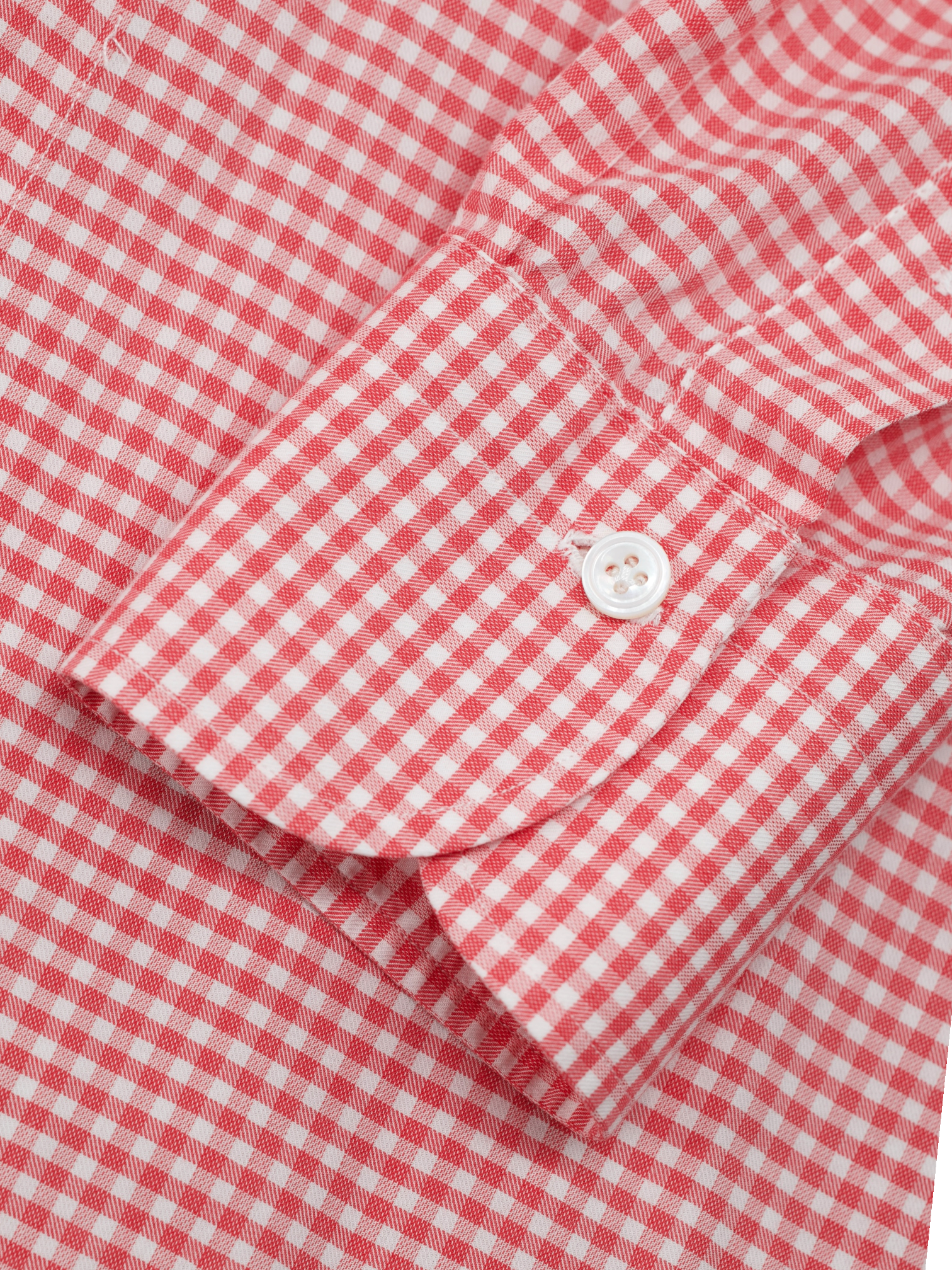 Finamore Soft Red & White Cotton Gingham Check Shirt