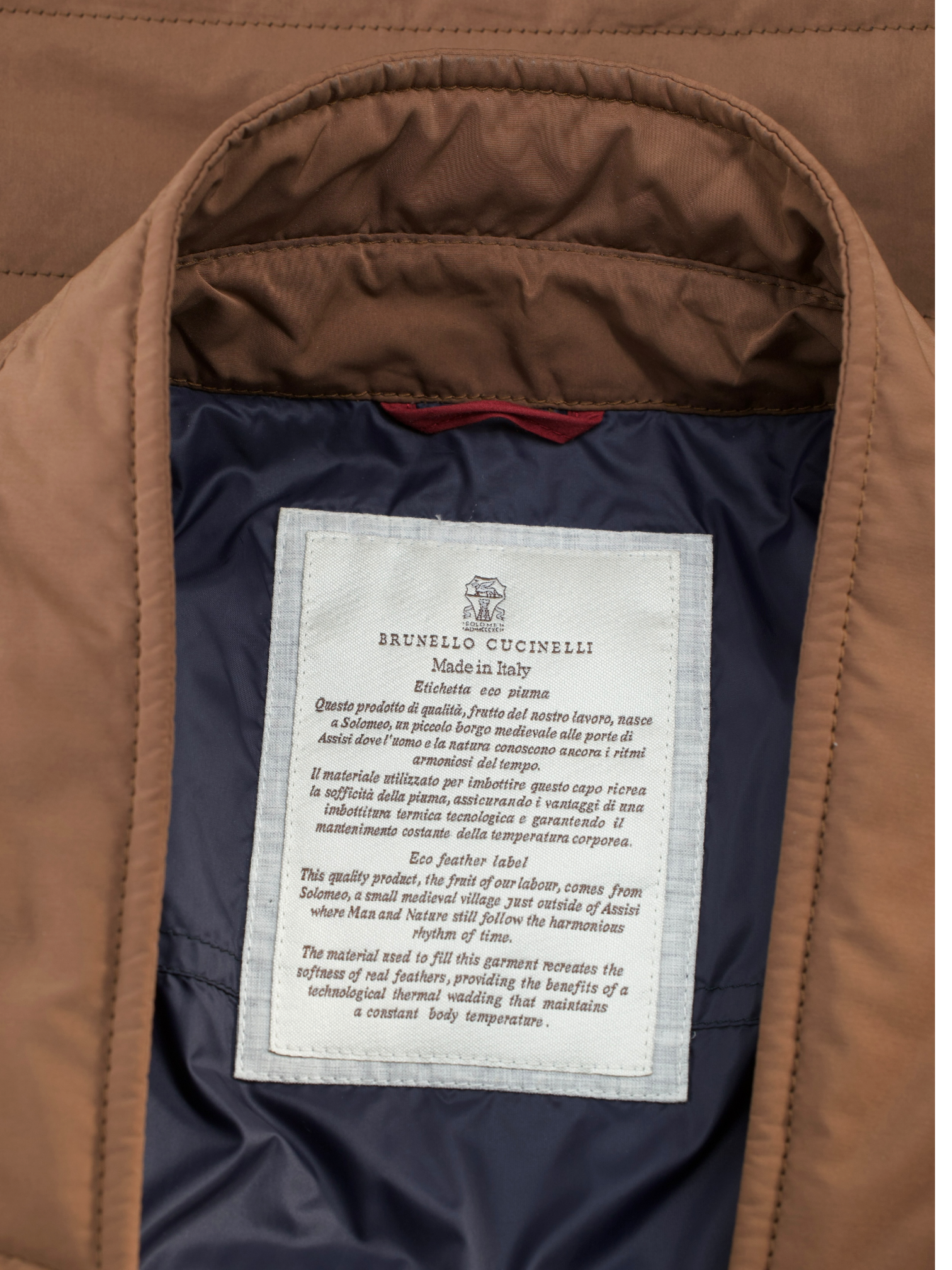 Brunello Cucinelli Brown Lightly-Padded Softshell Fieldjacket