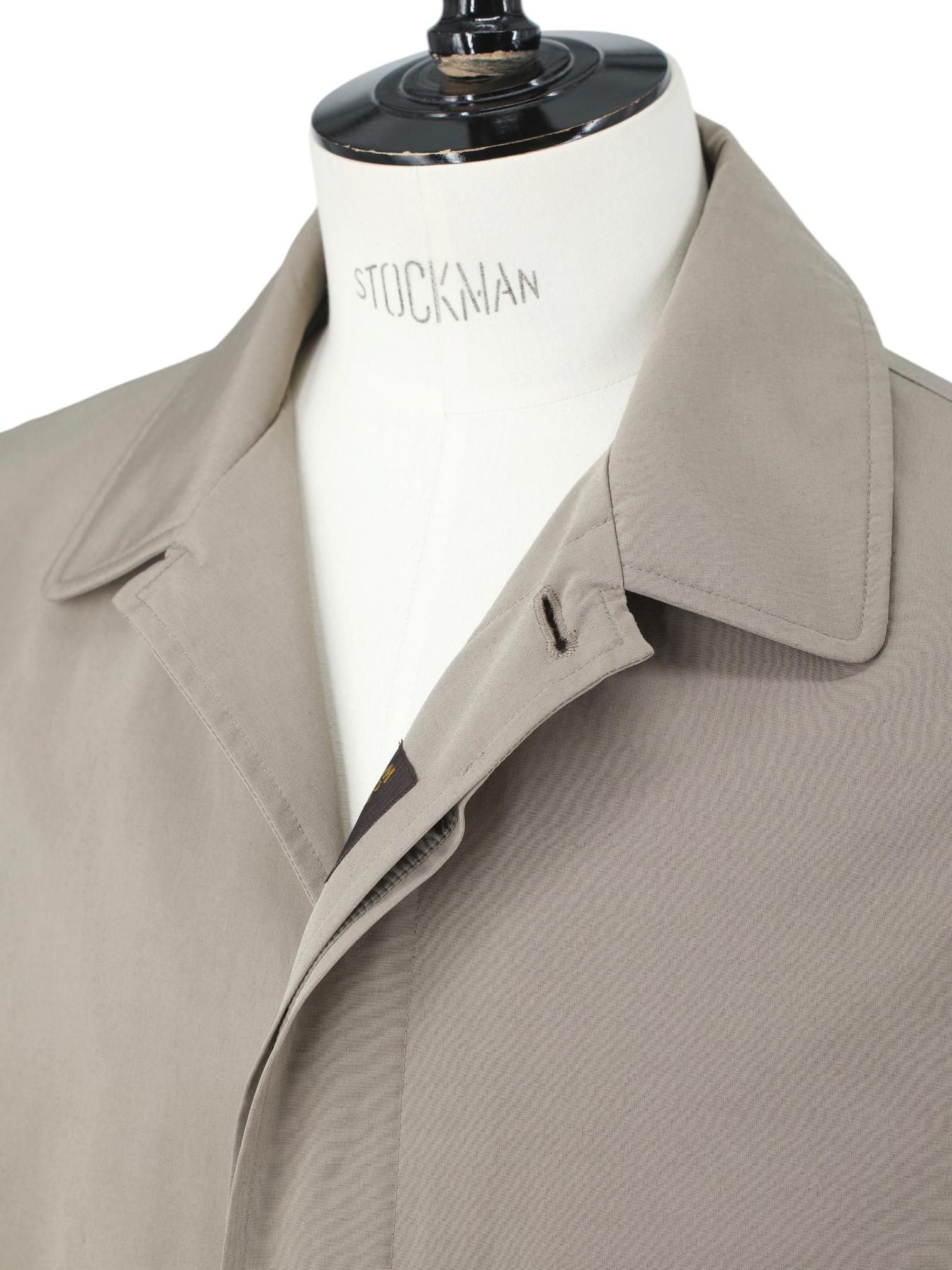 MooRER Greige Waterrepellent "Vittor-WM" Summer Overcoat