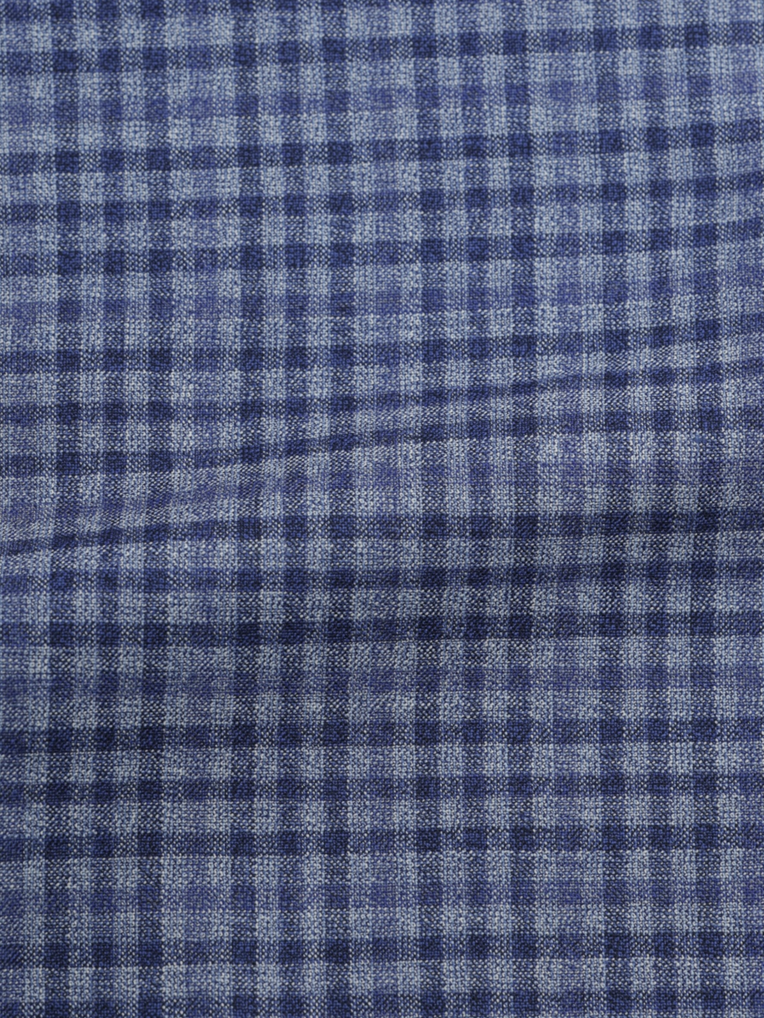 Canali Blue & Grey Lightweight-Wool Gingham-Check Jacket