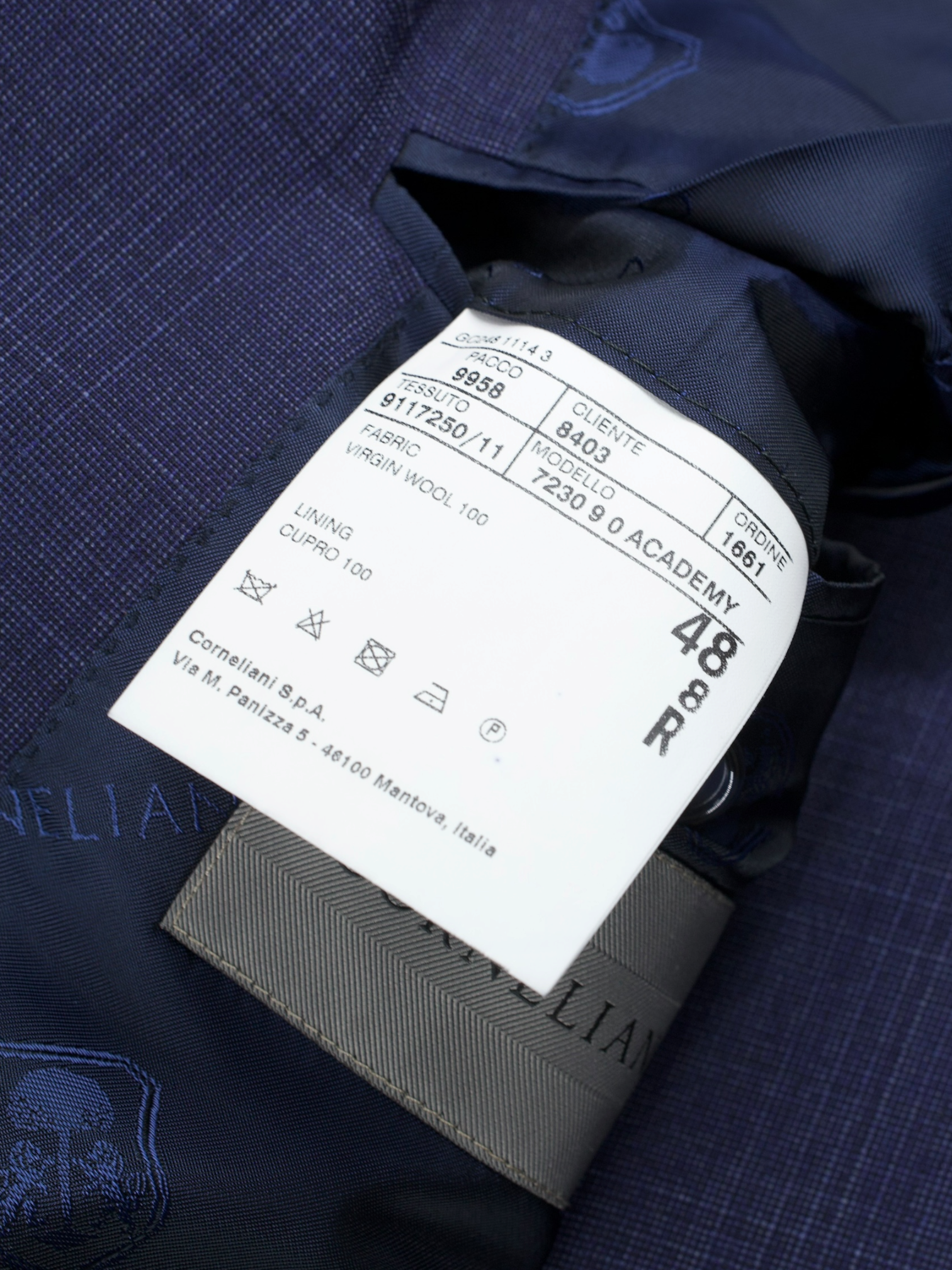 Corneliani Blue Super 110’s Wool Checkered Academy Suit