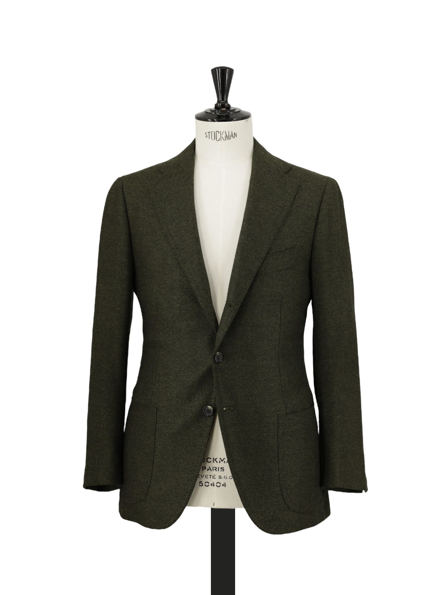 Cesare Attolini Dark Green Pure Cashmere Micro-Pattern Jacket
