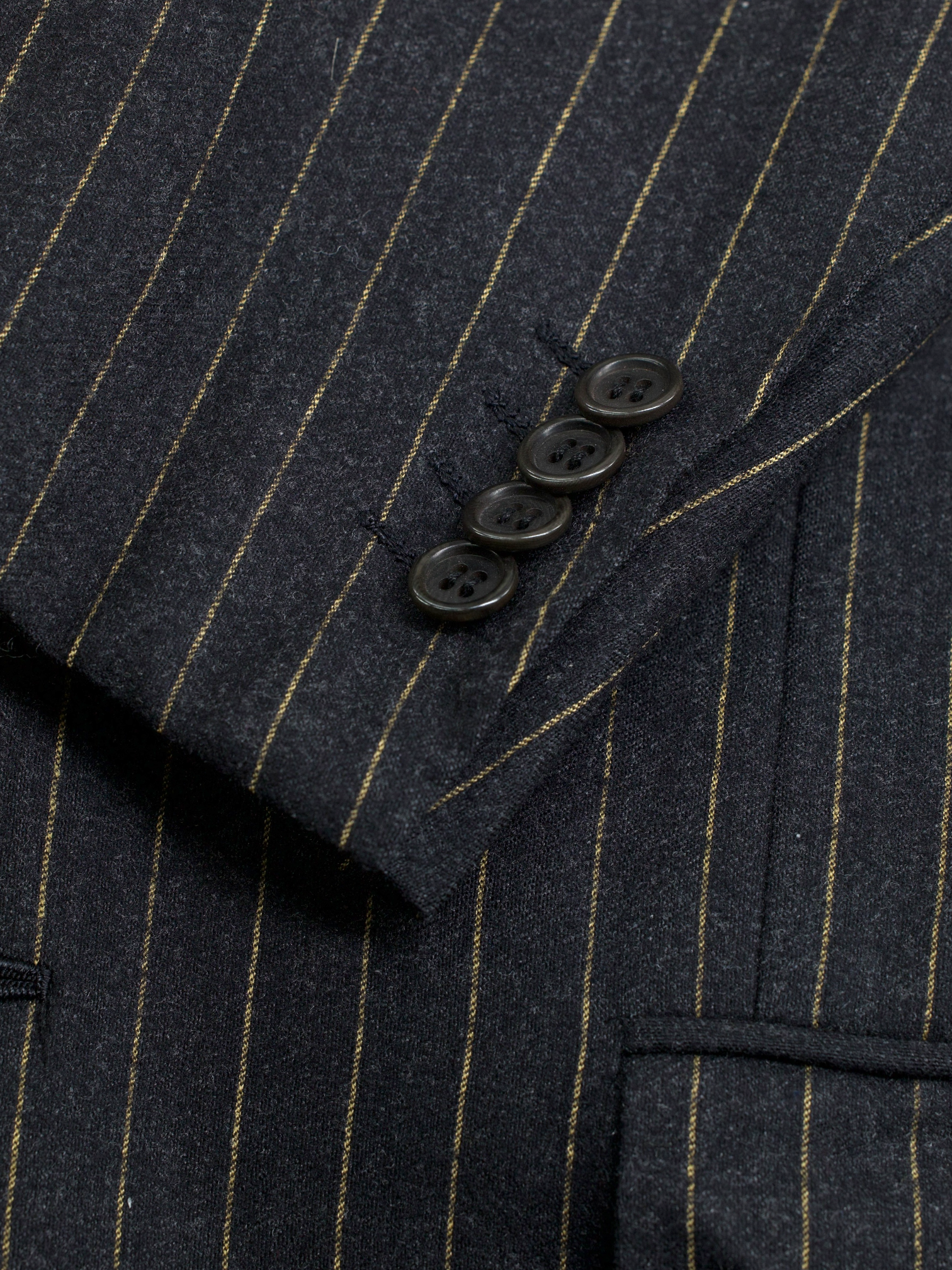 Kiton Anthracite & Bronze Wool-Flannel Pinstripe Winter Suit