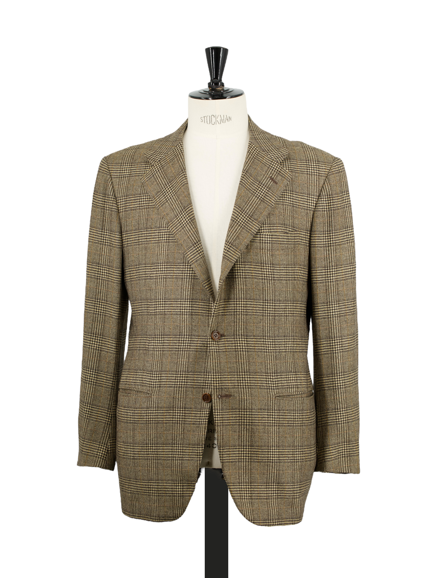Kiton Brown Vintage Pure Cashmere Prince of Wales Jacket