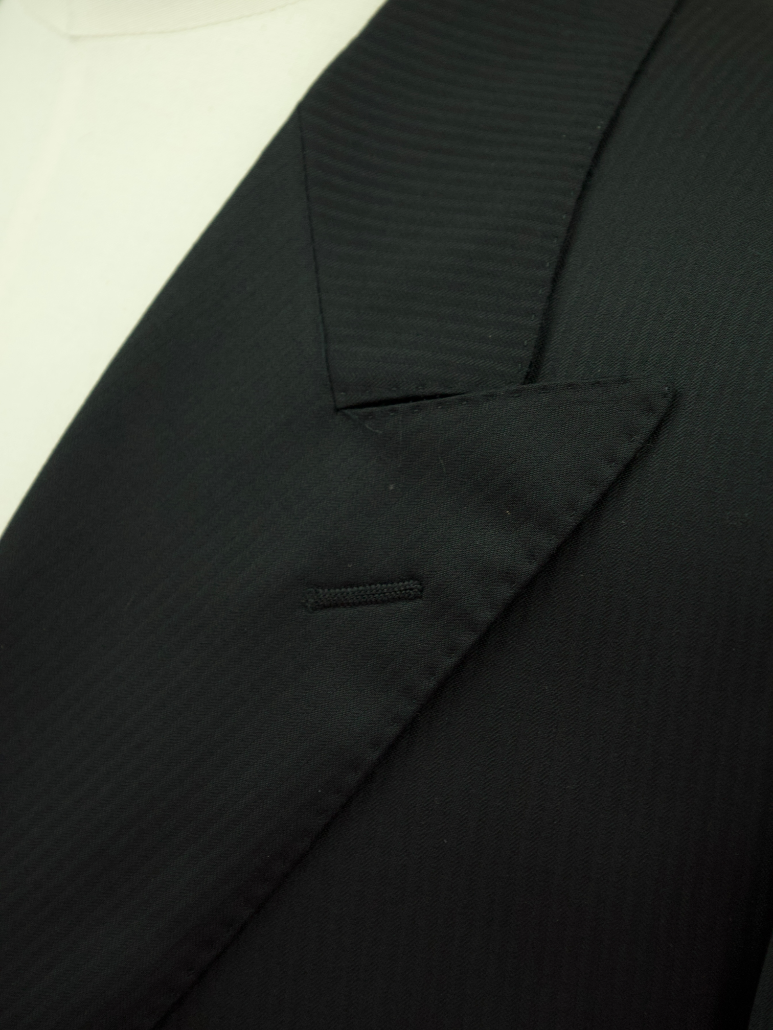 Canali Black & Grey Fine-Wool Traditional Micro-Herringbone Morning Suit