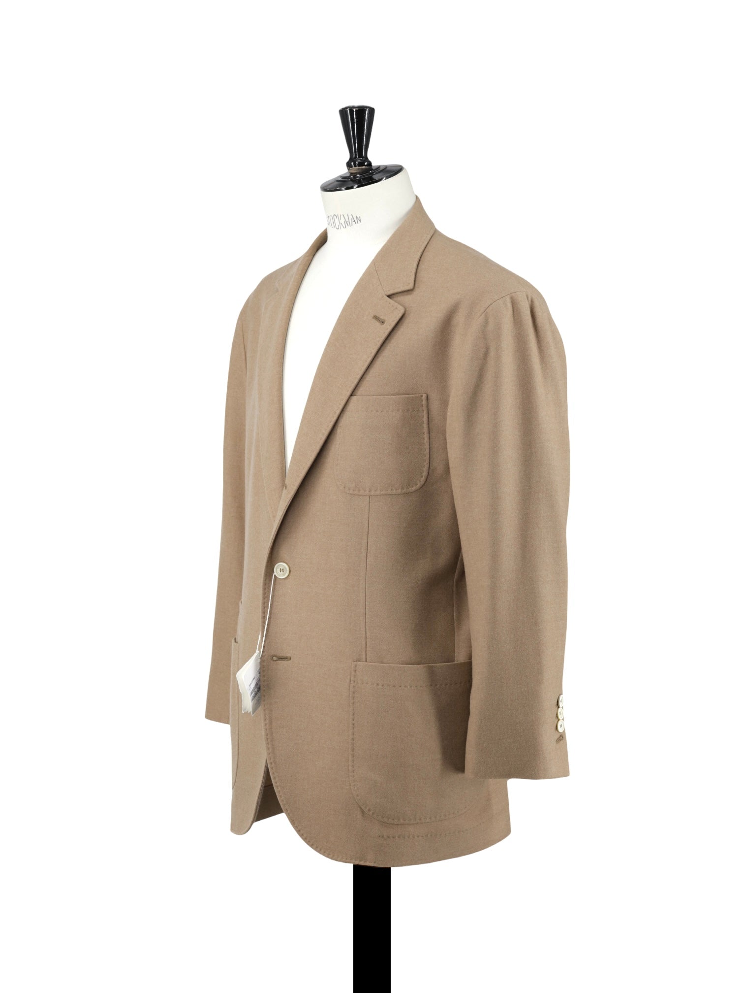 Brunello Cucinelli Camel Brown Wool & Cashmere Soft-Tailored Jacket