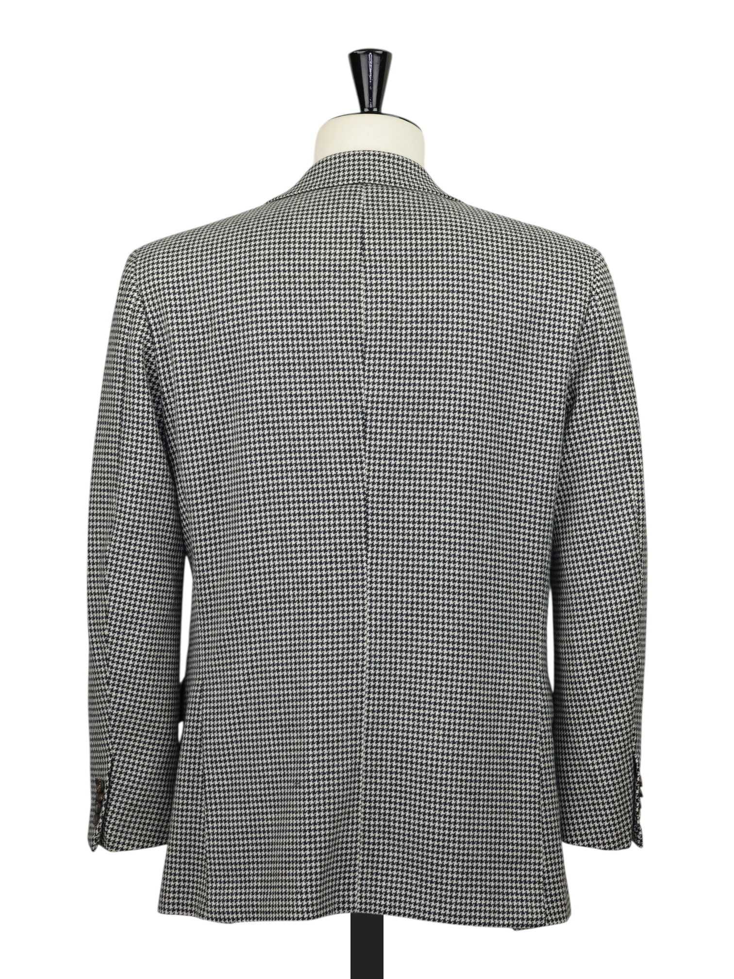 Cesare Attolini Black & White Wool-Cashmere Pied de Poule Jacket
