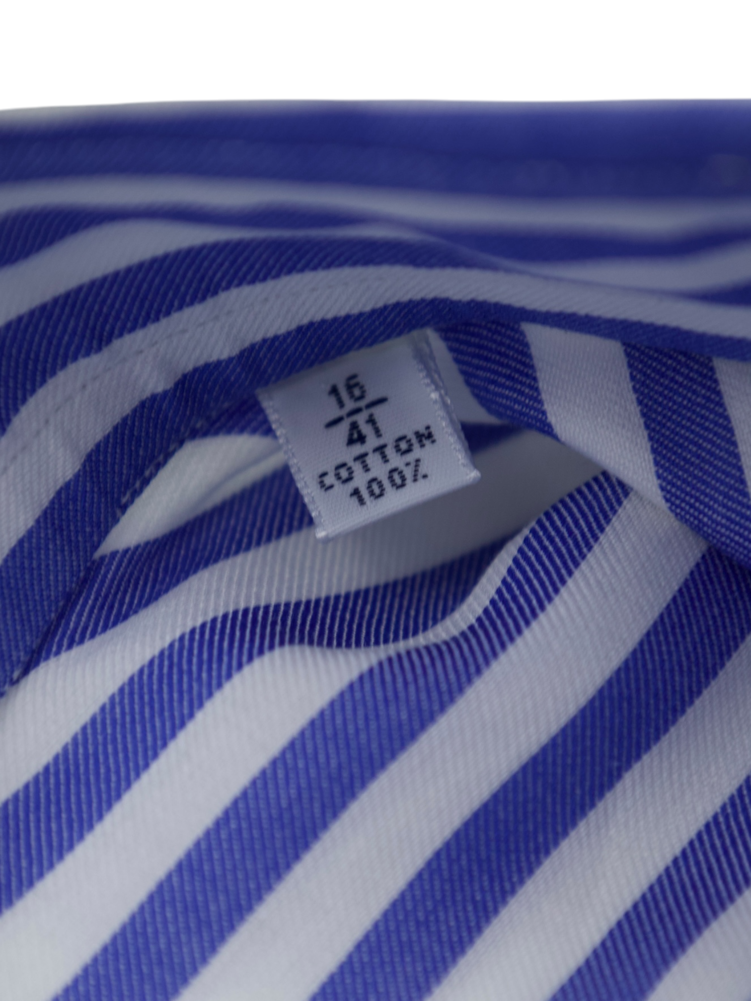 Fray White & Azure Blue Bengal Stripe Cotton Shirt