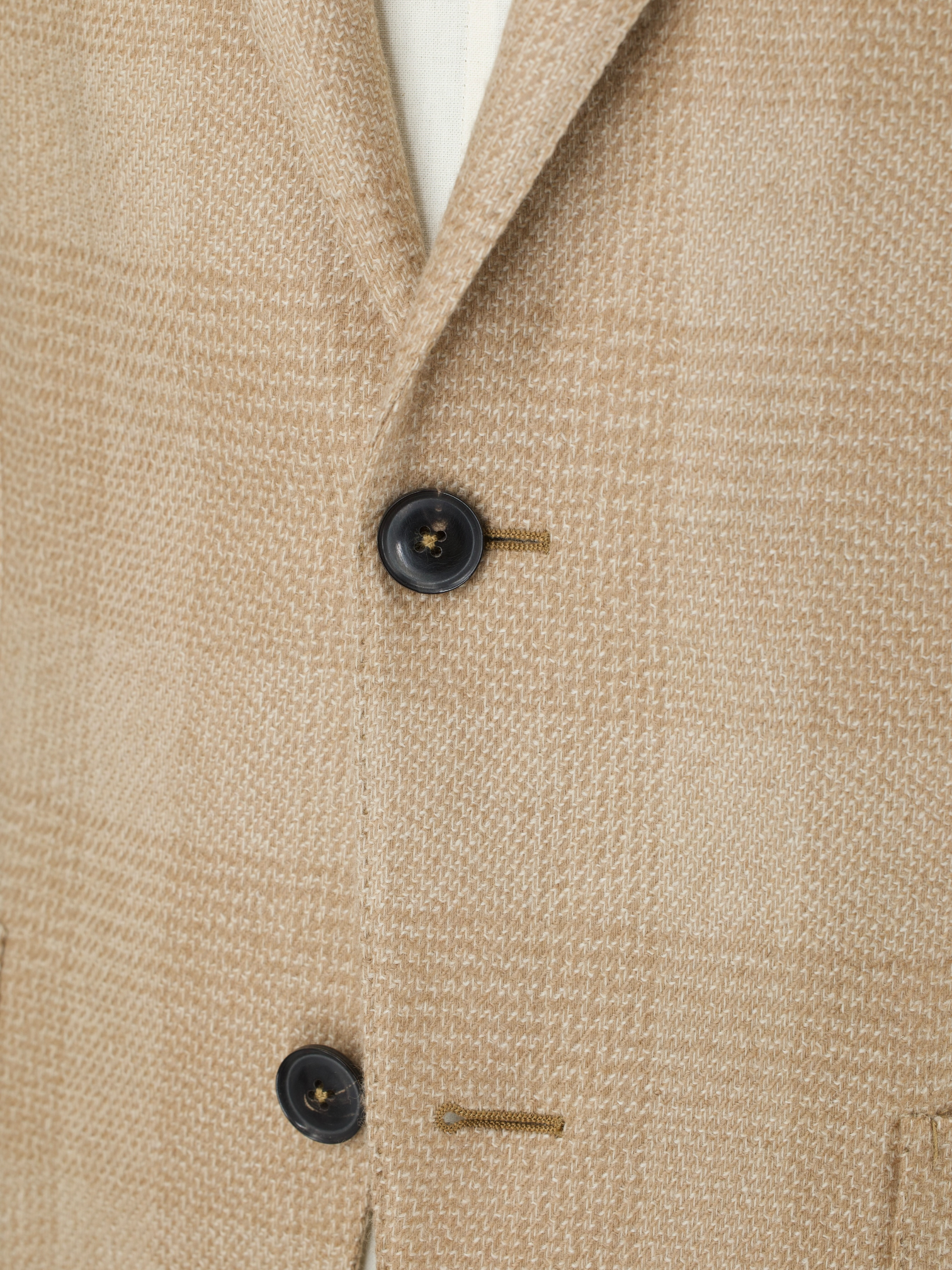 Ermenegildo Zegna Light Brown Camel Prince of Wales Easy Light Jacket