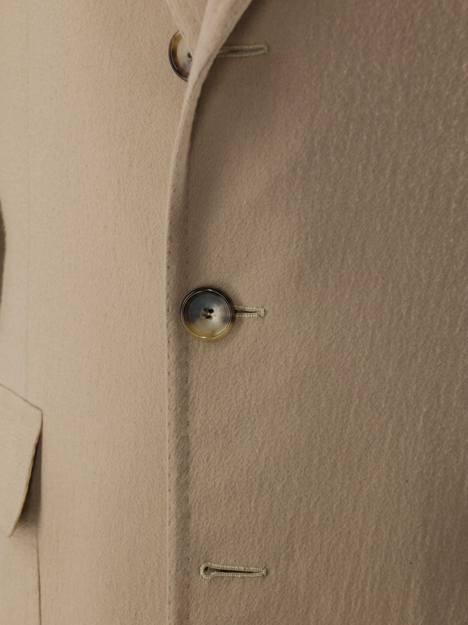 Cesare Attolini Camel Brown Pure Cashmere Sartorial Overcoat