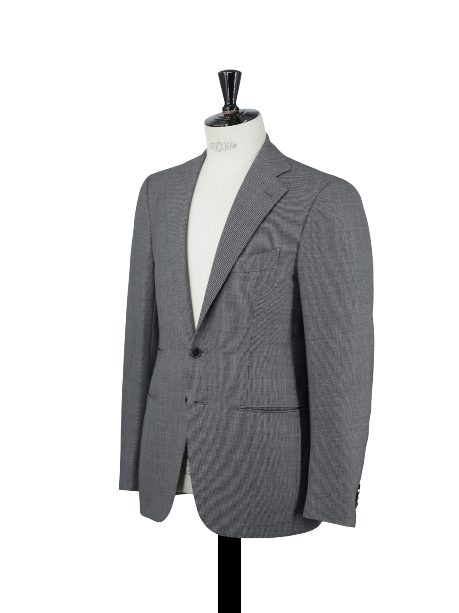 Cesare Attolini Light Grey Super 130's Birdseye Suit