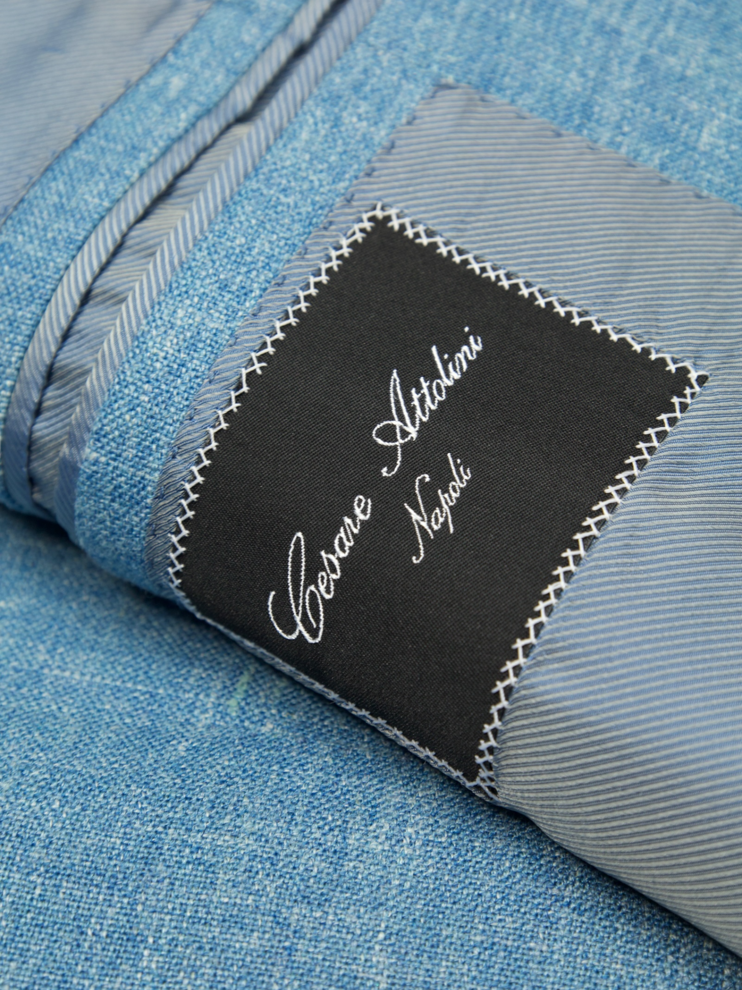 Cesare Attolini Sky Blue Wool, Silk & Linen "Summertime" Jacket