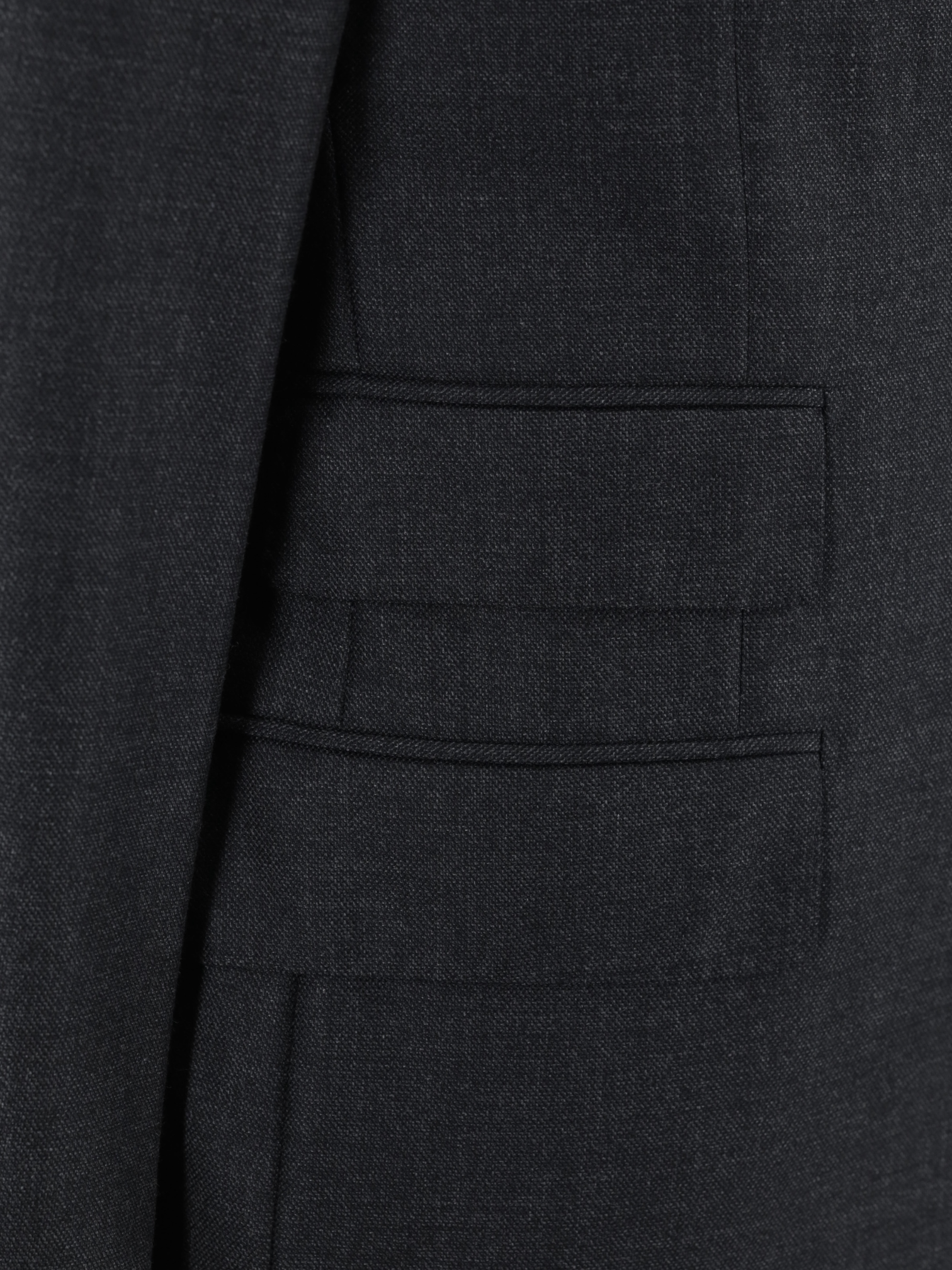 Corneliani Dark Grey Gabardine-Wool Twill Leader Suit