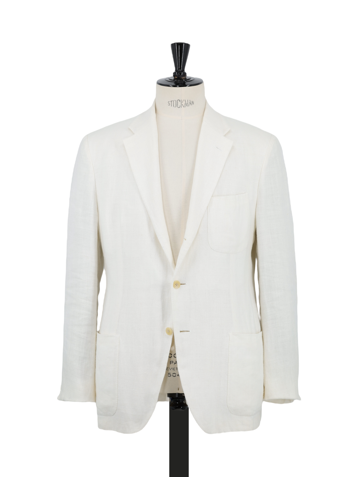Ralph Lauren White Pure-Linen Hopsack Summer Jacket