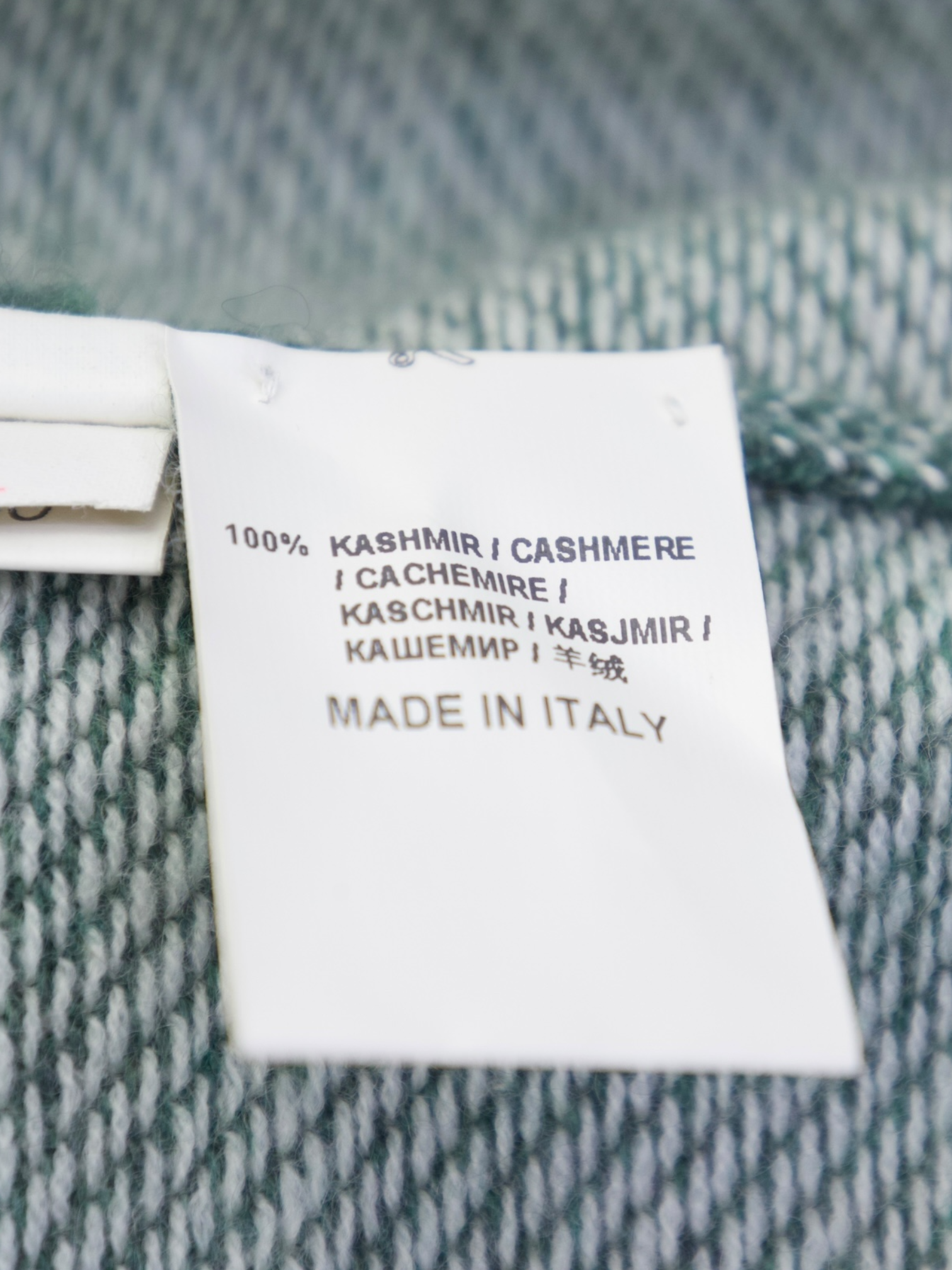 Fioroni Light Green Cashmere Micro-Pattern Cardigan