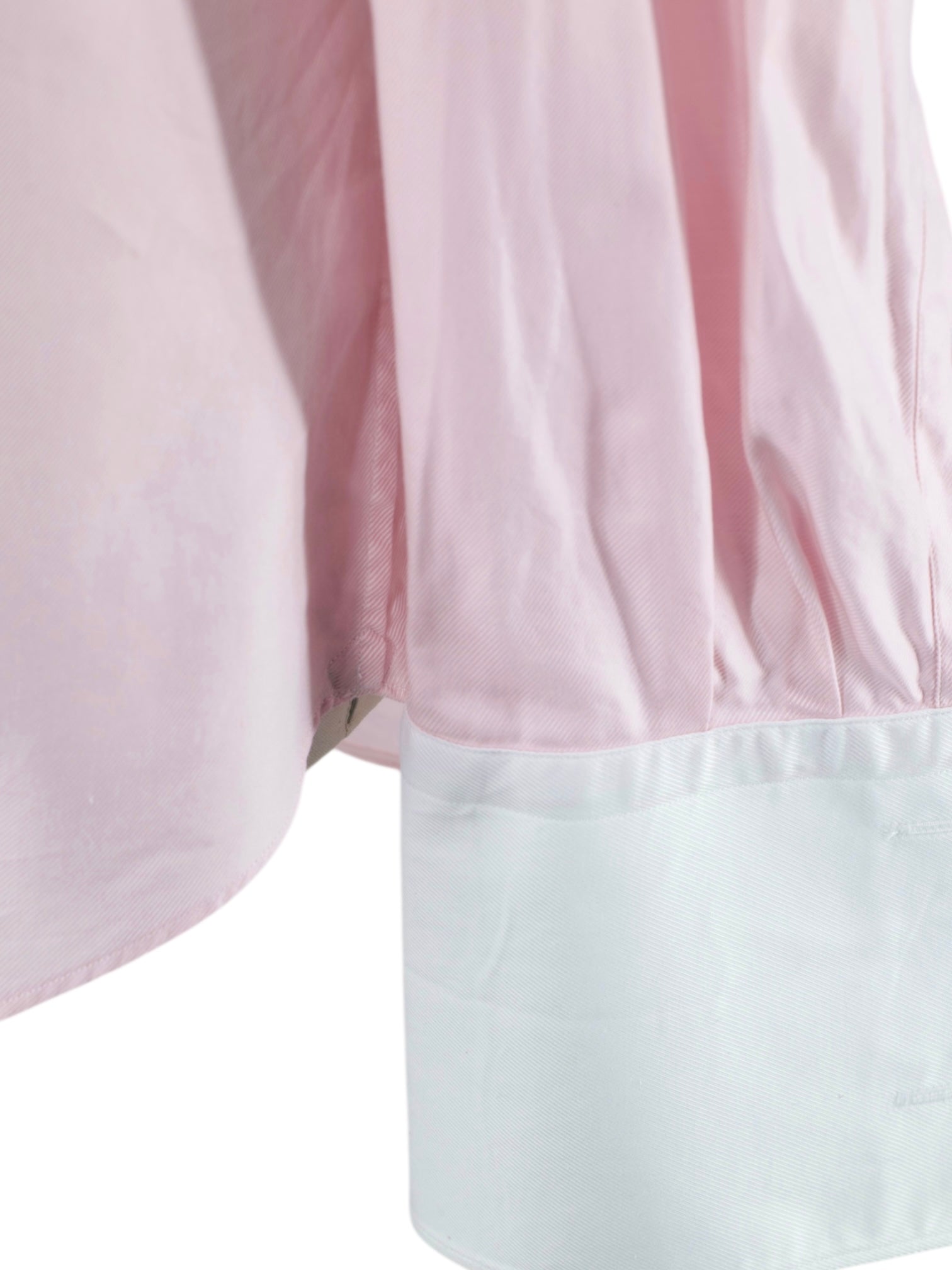 Fray Light Pink & White Cotton Contrast-Collar Shirt