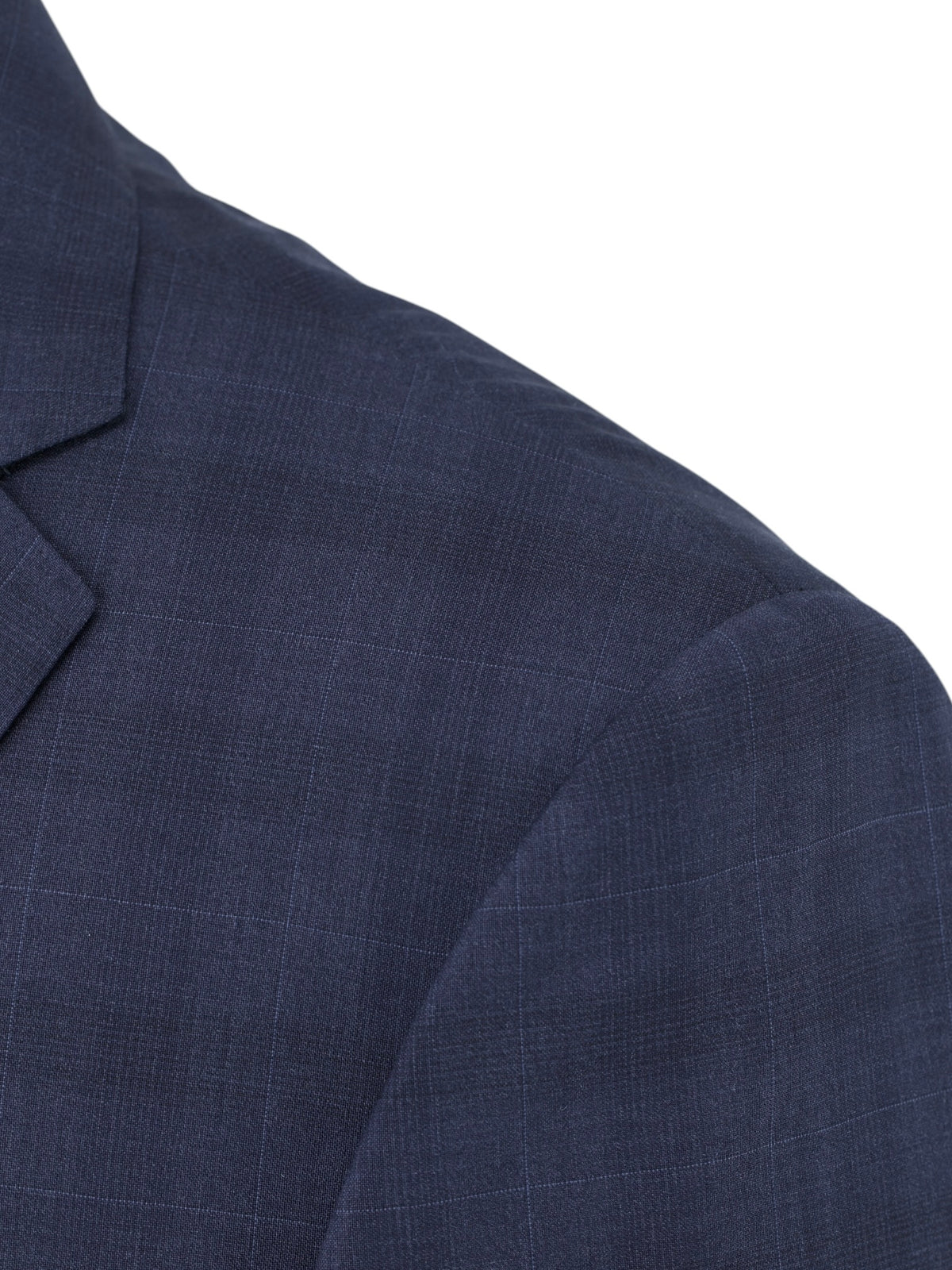 Corneliani Dark Blue Fine-Wool Checkered Suit