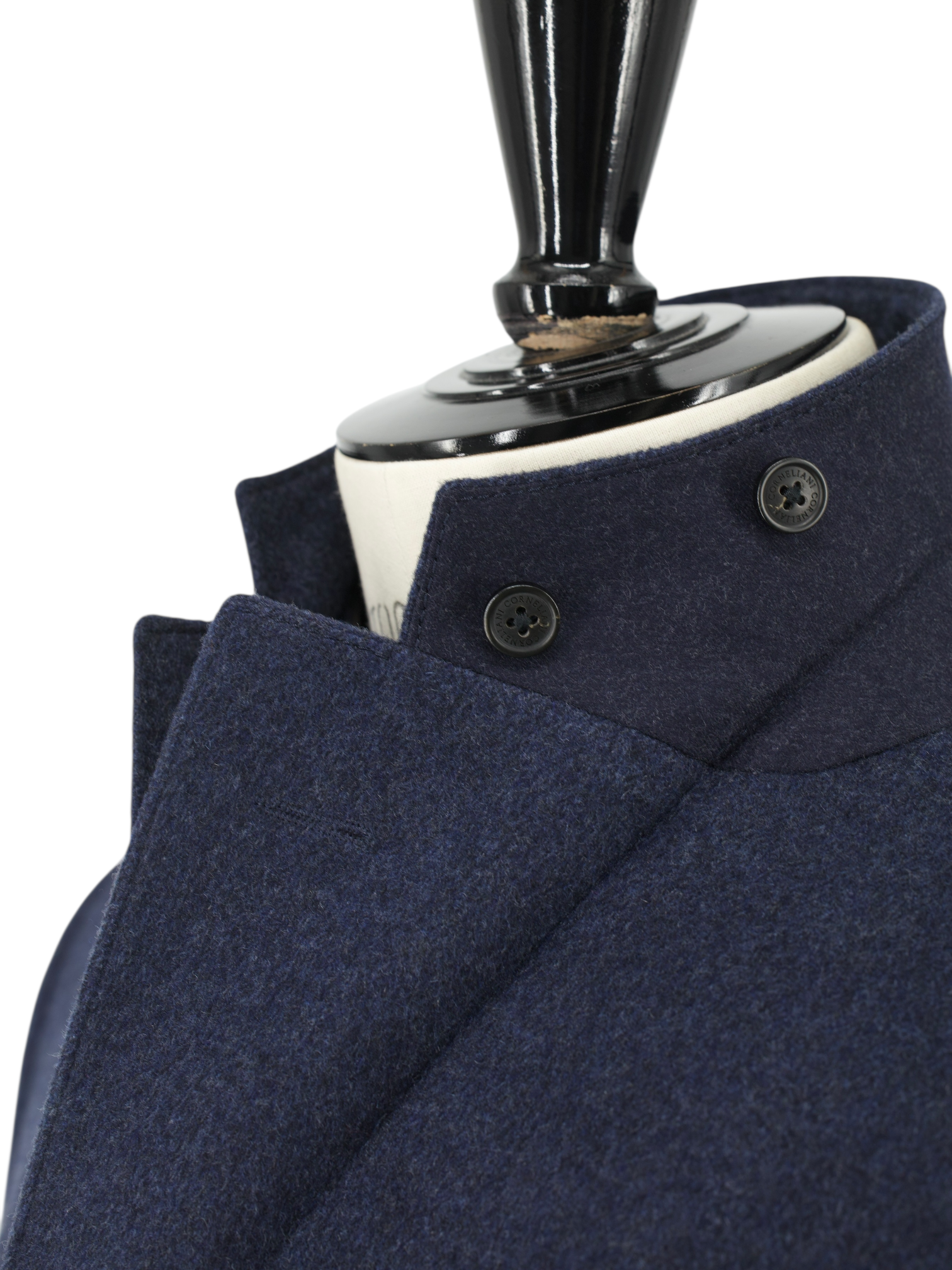 Corneliani Steel Blue Pure Cashmere Milestone Overcoat