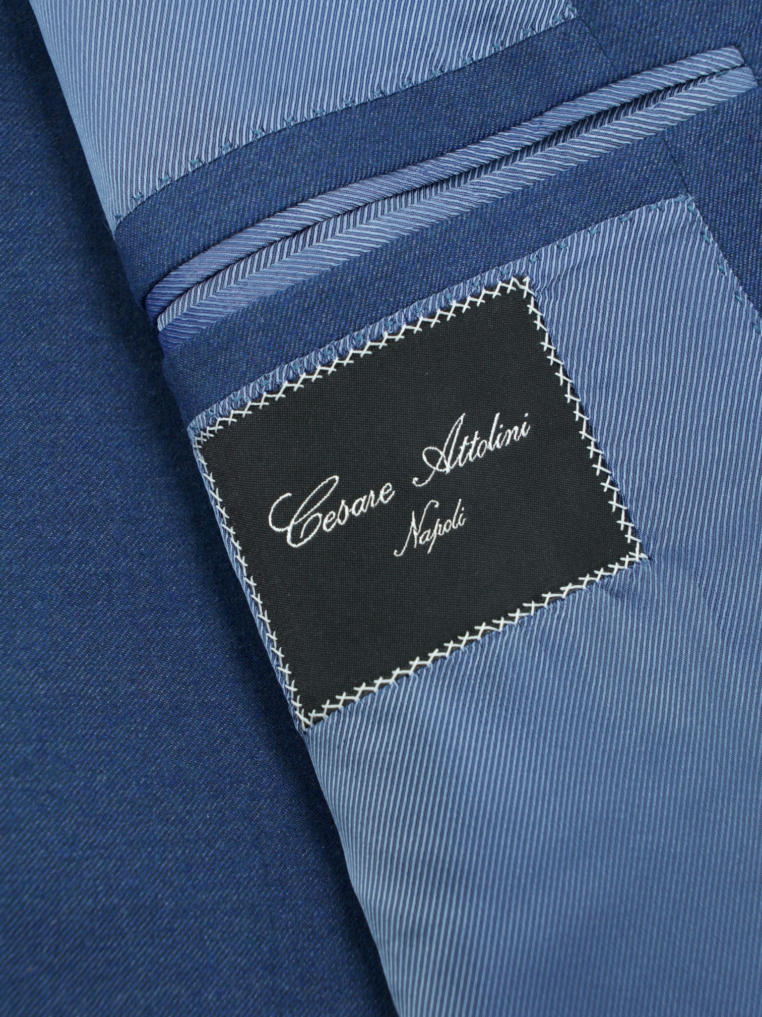 Cesare Attolini Blue Wool, Silk & Vicuña Twill Connaisseur Jacket