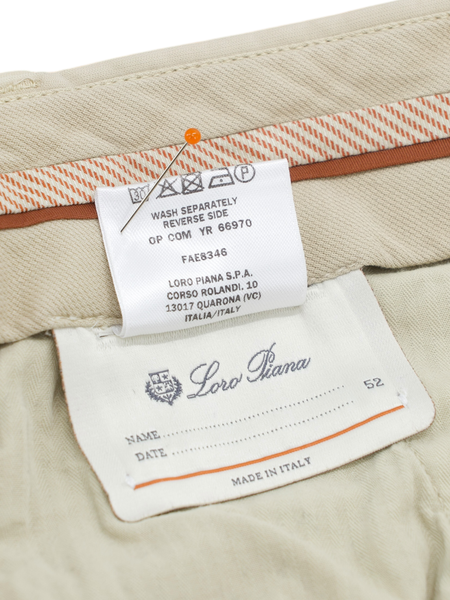 Loro Piana Beige Cotton-Stretch Twill Chino