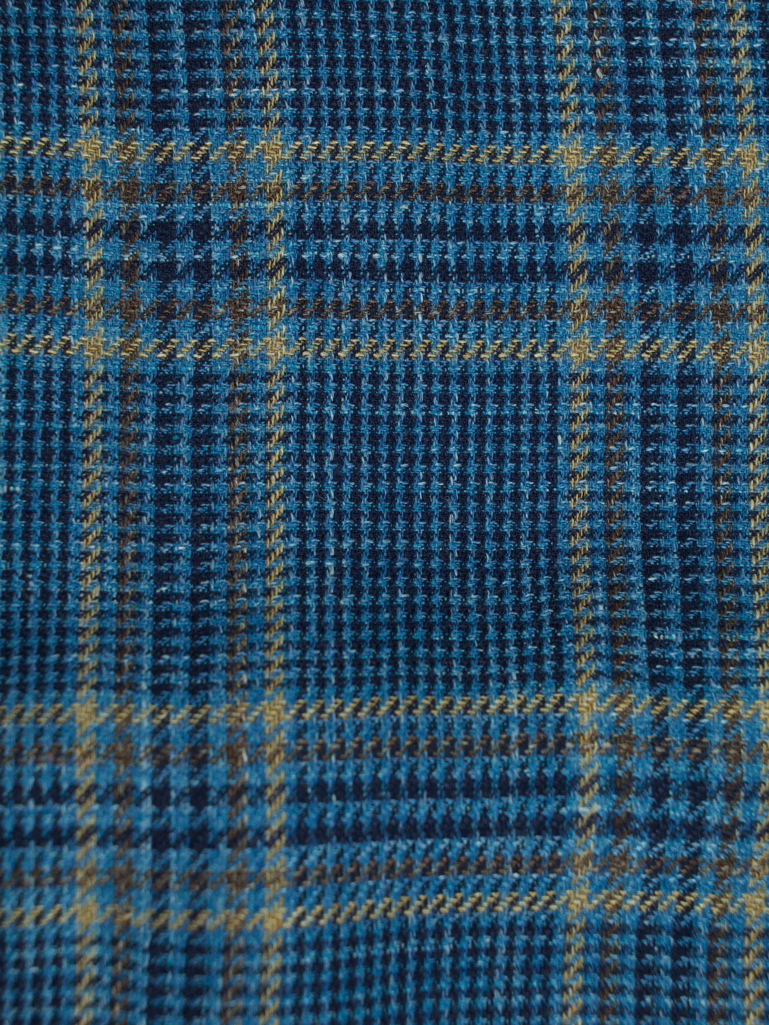 Cesare Attolini Turquoise Double-Breasted Cashmere, Silk & Linen Checkered Jacket