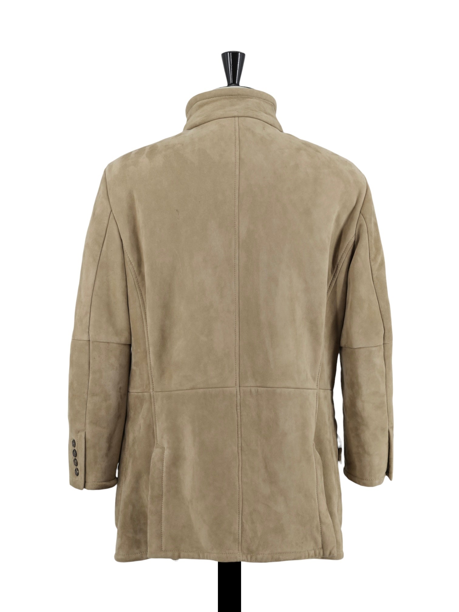 Brunello Cucinelli Beige Suède Lammy Coat