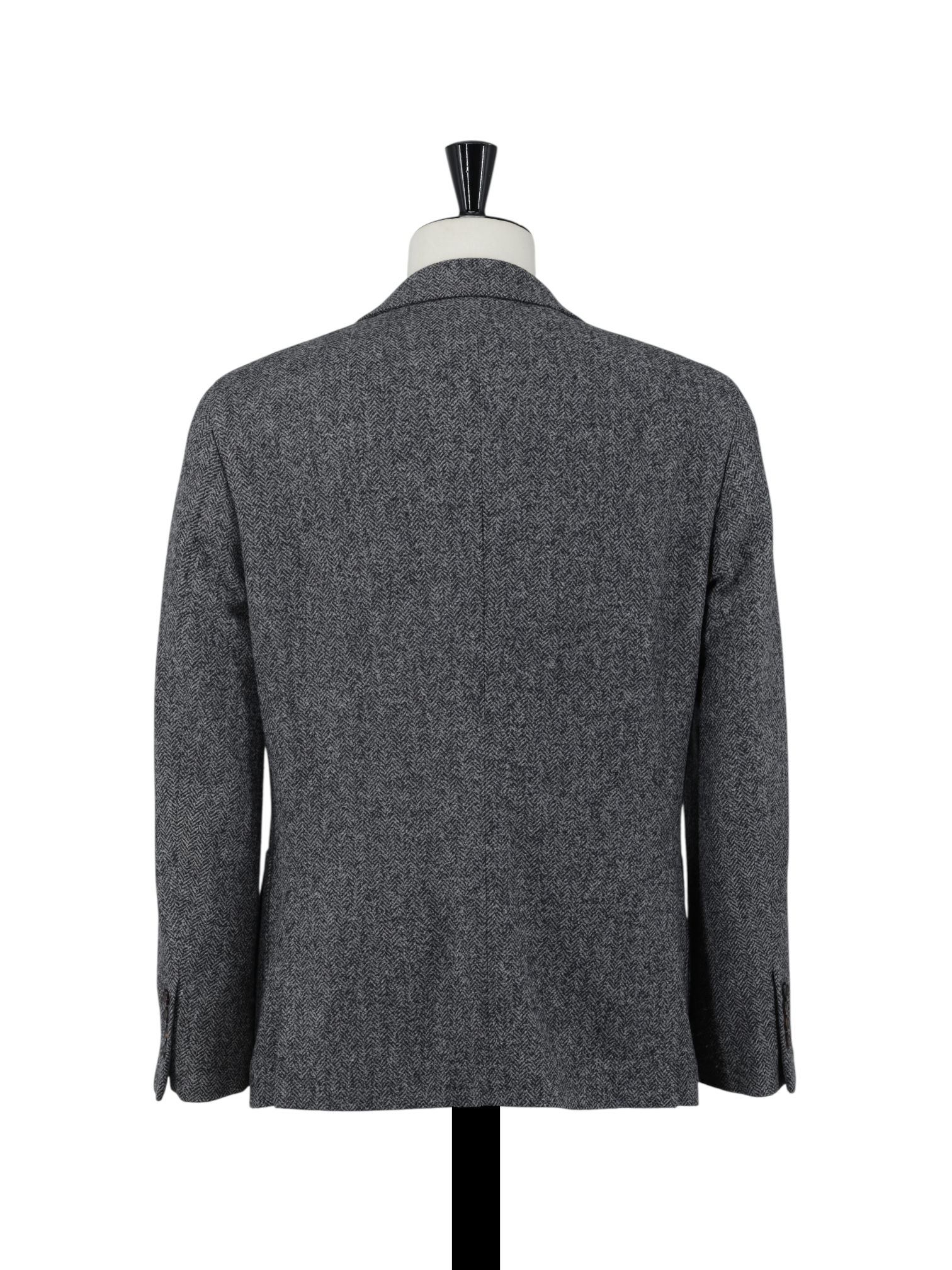 Brunello Cucinelli Grey Wool, Silk & Cashmere Herringbone Jacket
