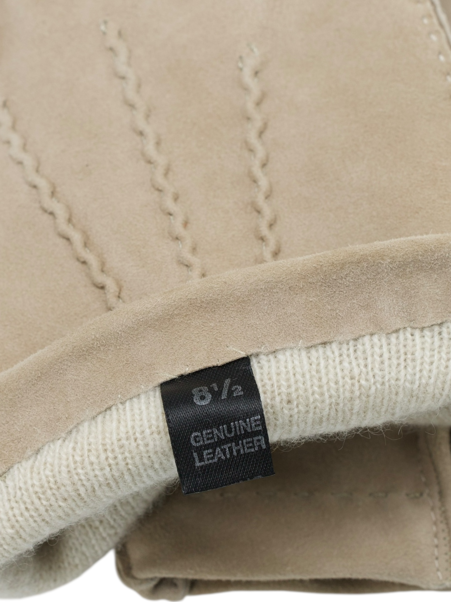 Cesare Attolini Beige Suède Cashmere-Lined Gloves