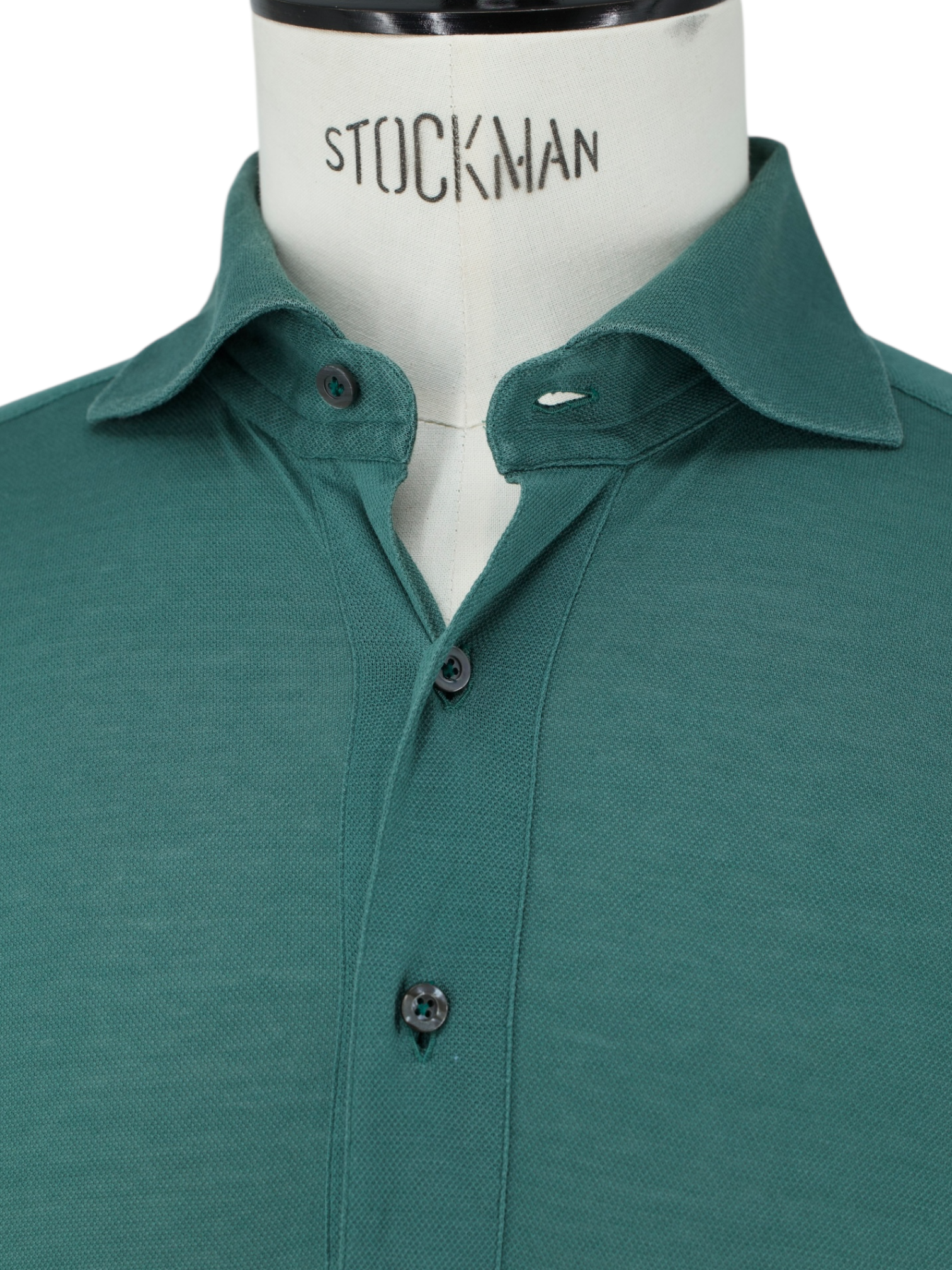 Fray Verdigis Green Pique-Knitted Cotton Short-Sleeve Shirt