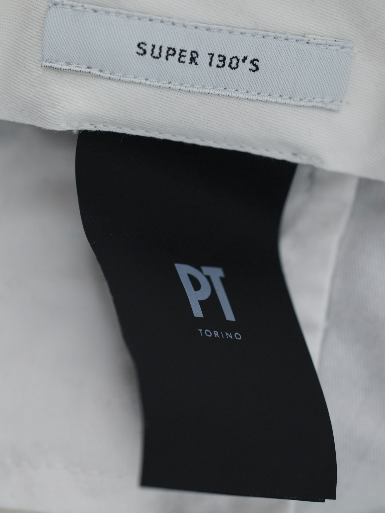 PT01 Navy Super 130's Fleece Wool Trousers