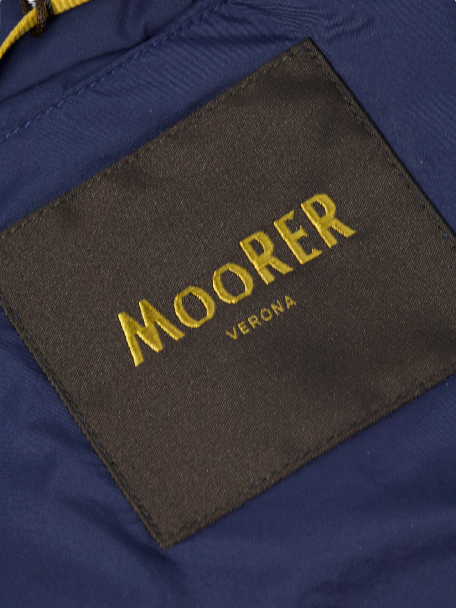 Moorer Dark Blue Down Padded Bomberjacket