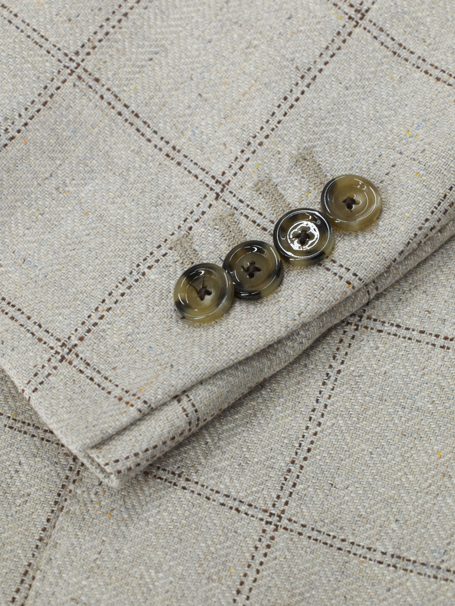 Lardini Taupe & Brown Pure Silk Multi-Pattern Jacket