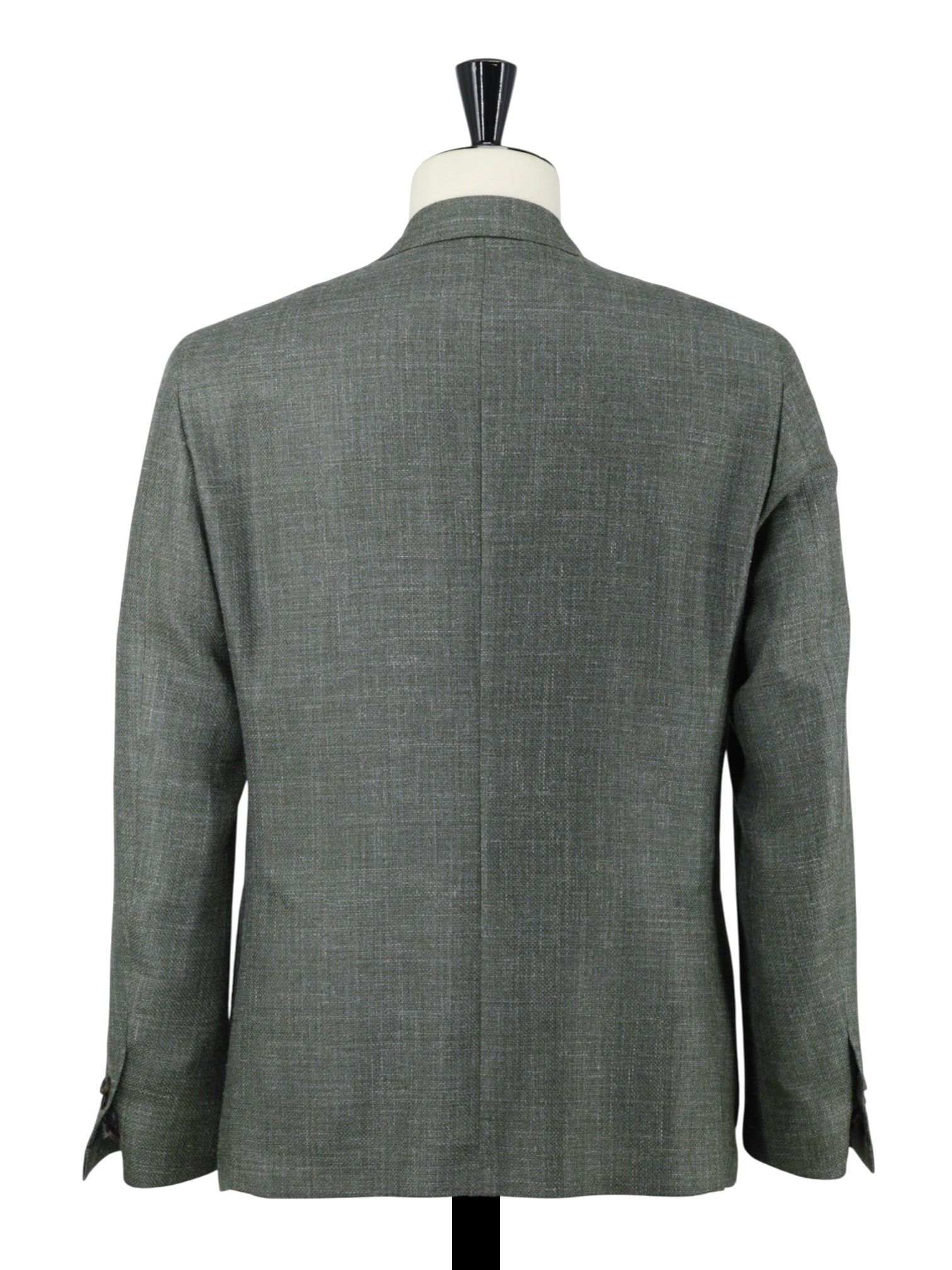 Corneliani Green Wool, Silk & Linen Basketweave "Sartoria Light "Jacket