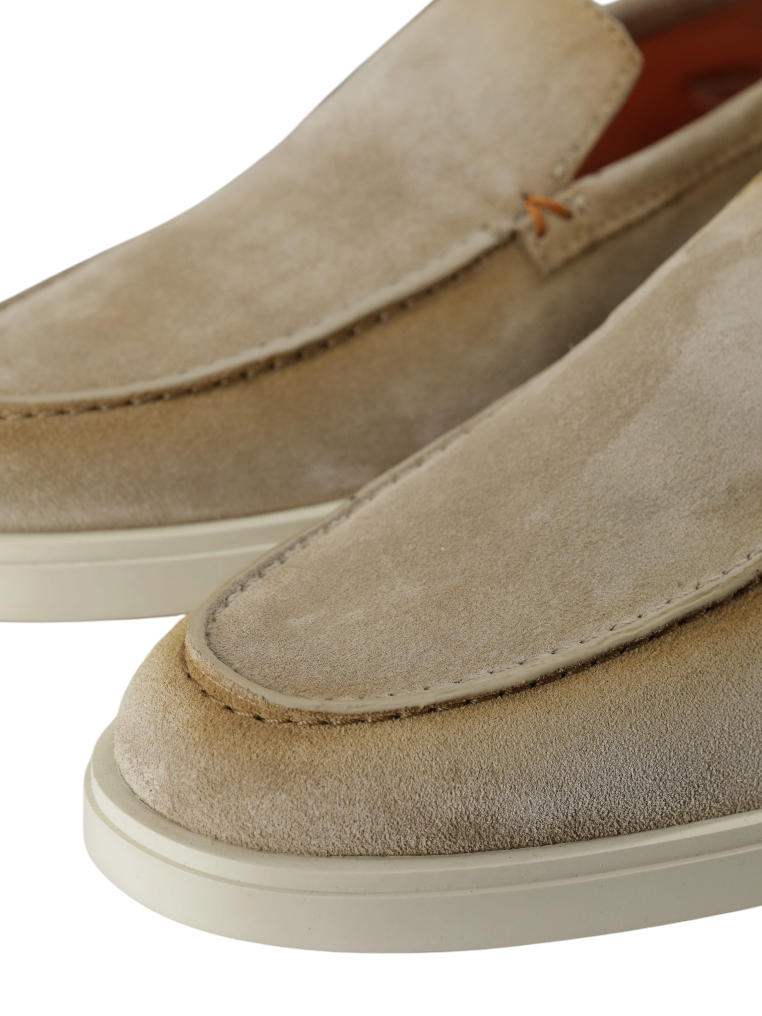 Santoni Beige Suede Botanist Summer Loafer