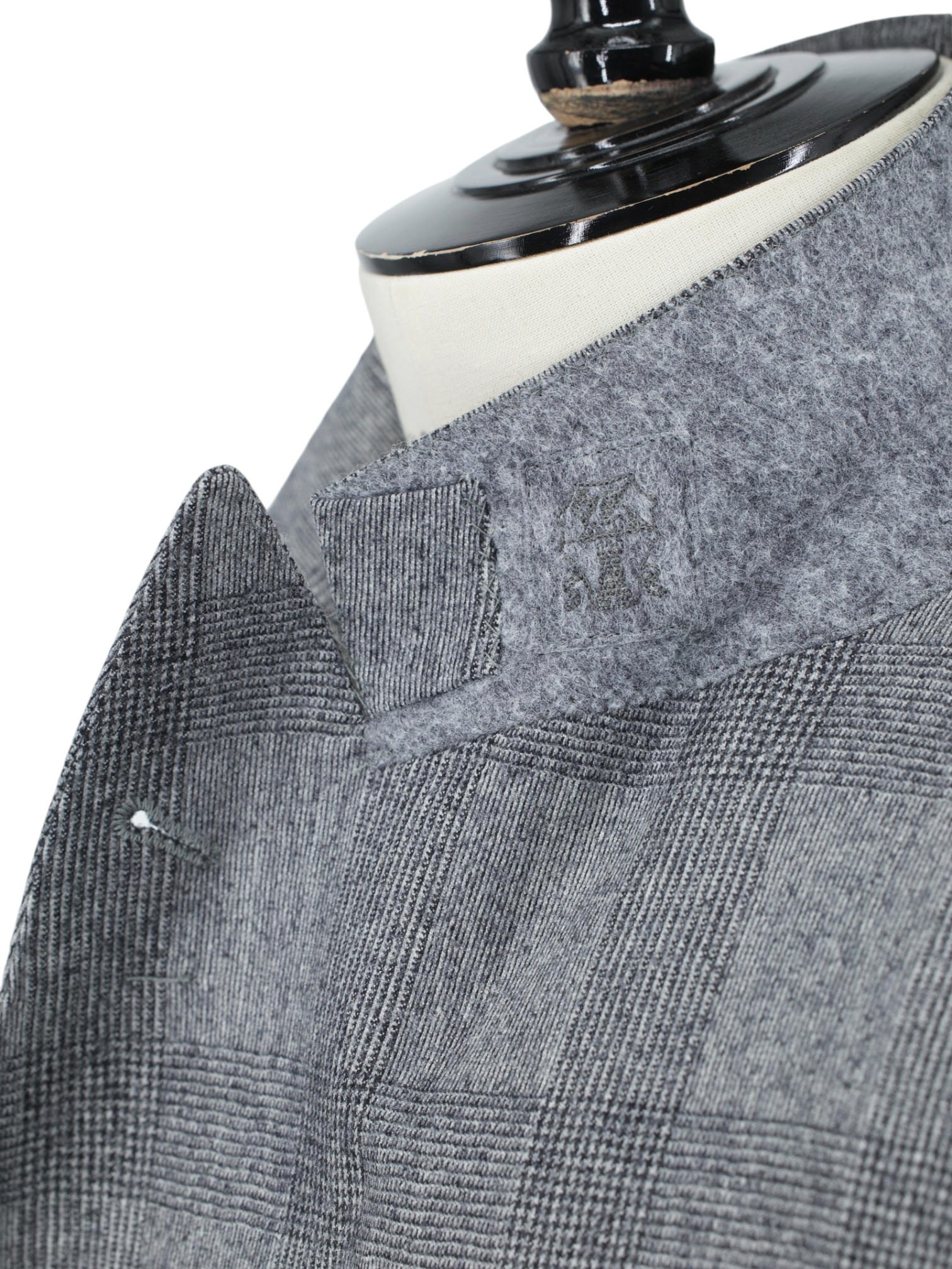 Brunello Cucinelli Grey Double Breasted Bushed-Wool Prince of Wales Suit
