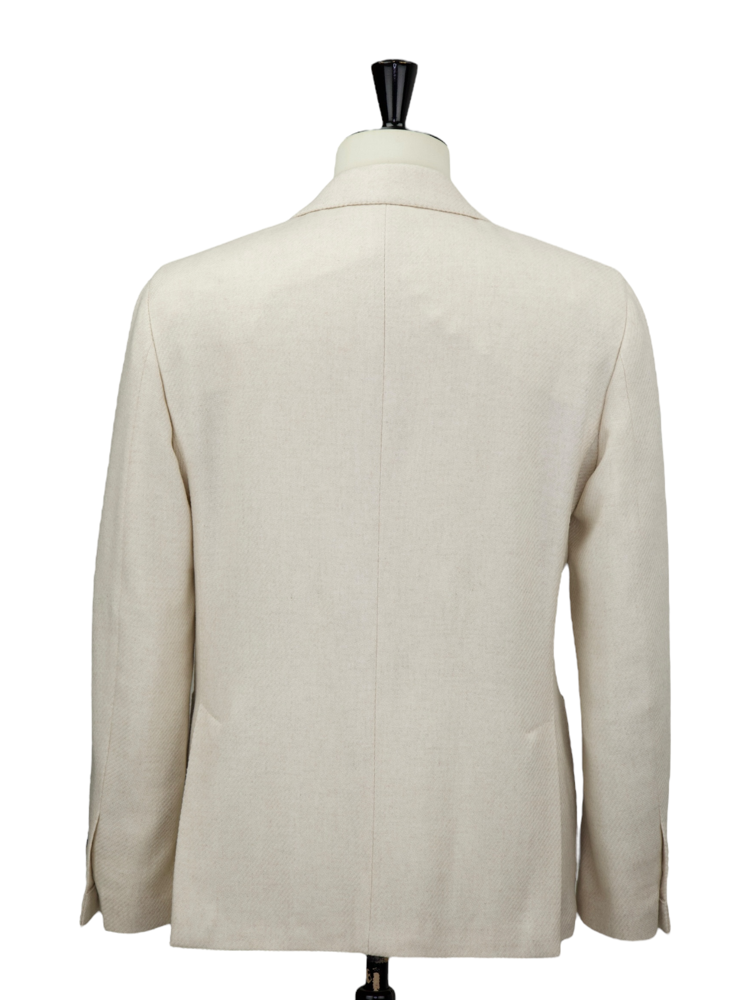 Lardini Crème White Wool & Stretch Micro-Structure Jacket