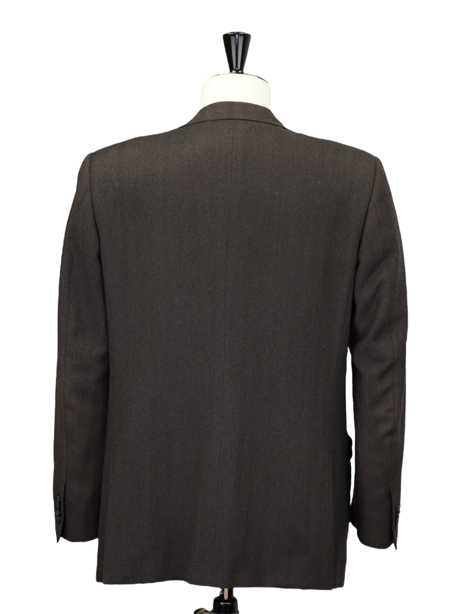 Corneliani Dark Brown Wool & Cashmere Herringbone Jacket