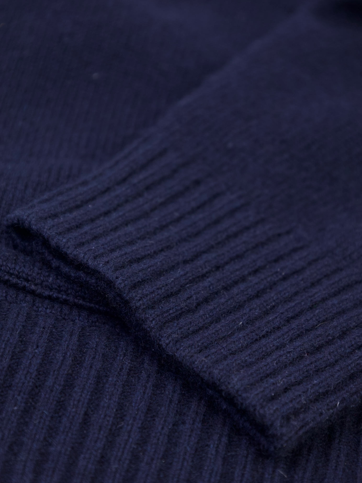 Cesare Attolini Navy Cashmere & Castorino Fur-Collar Sweater