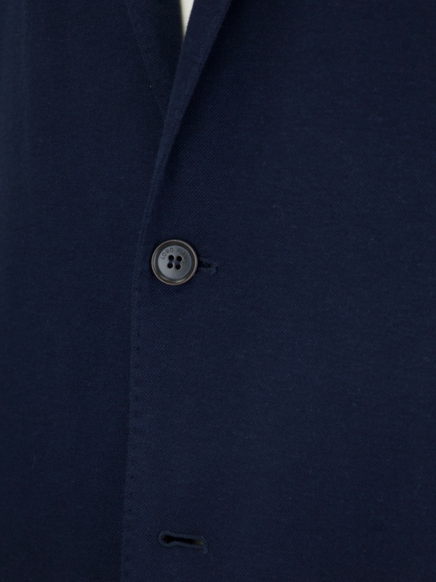 Loro Piana Navy Cotton, Silk & Linen Tricot Knitted Summer Jacket