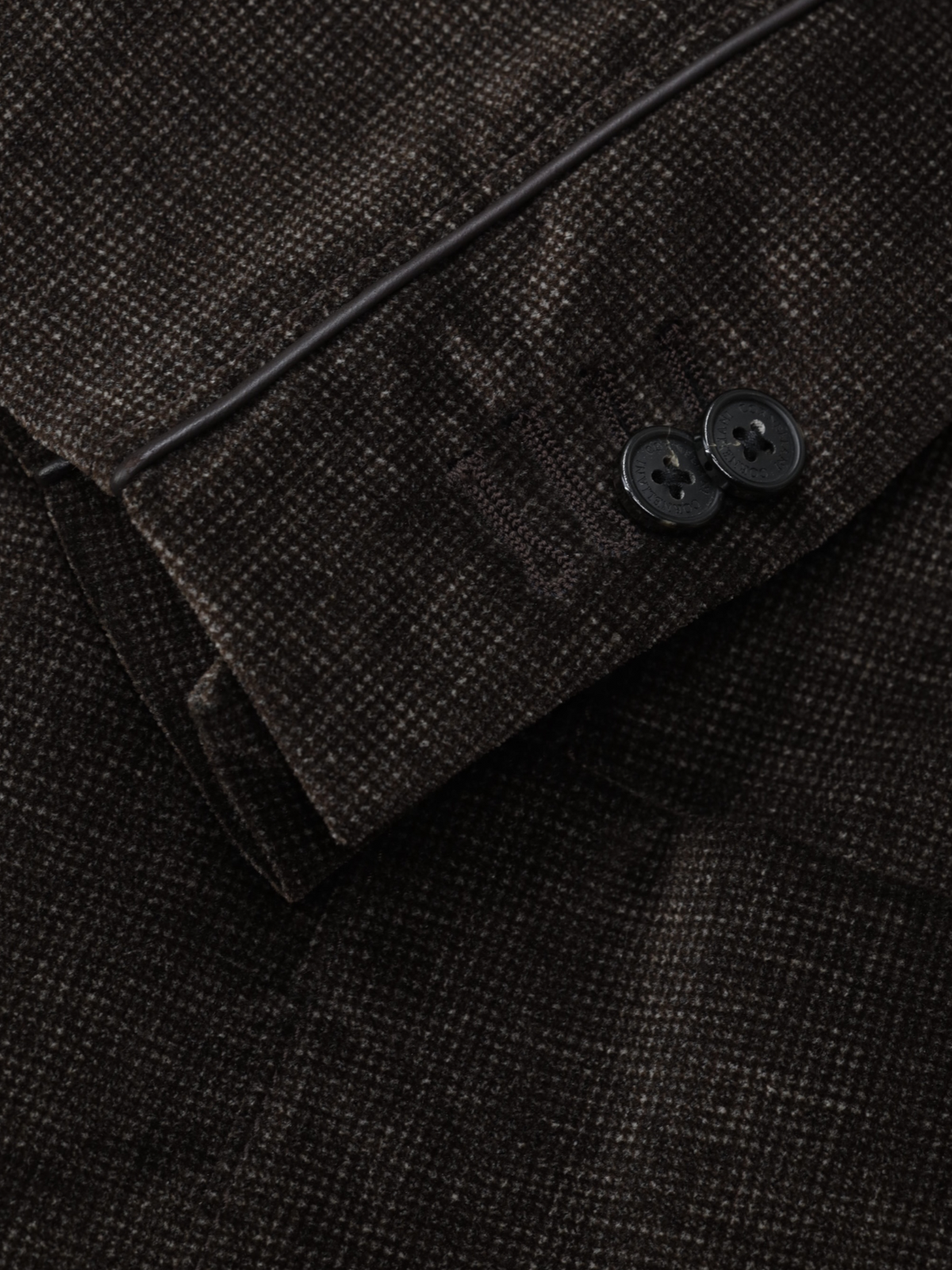 Corneliani Brown Cotton-Stretch Moleskin Pinpoint Vespa Jacket